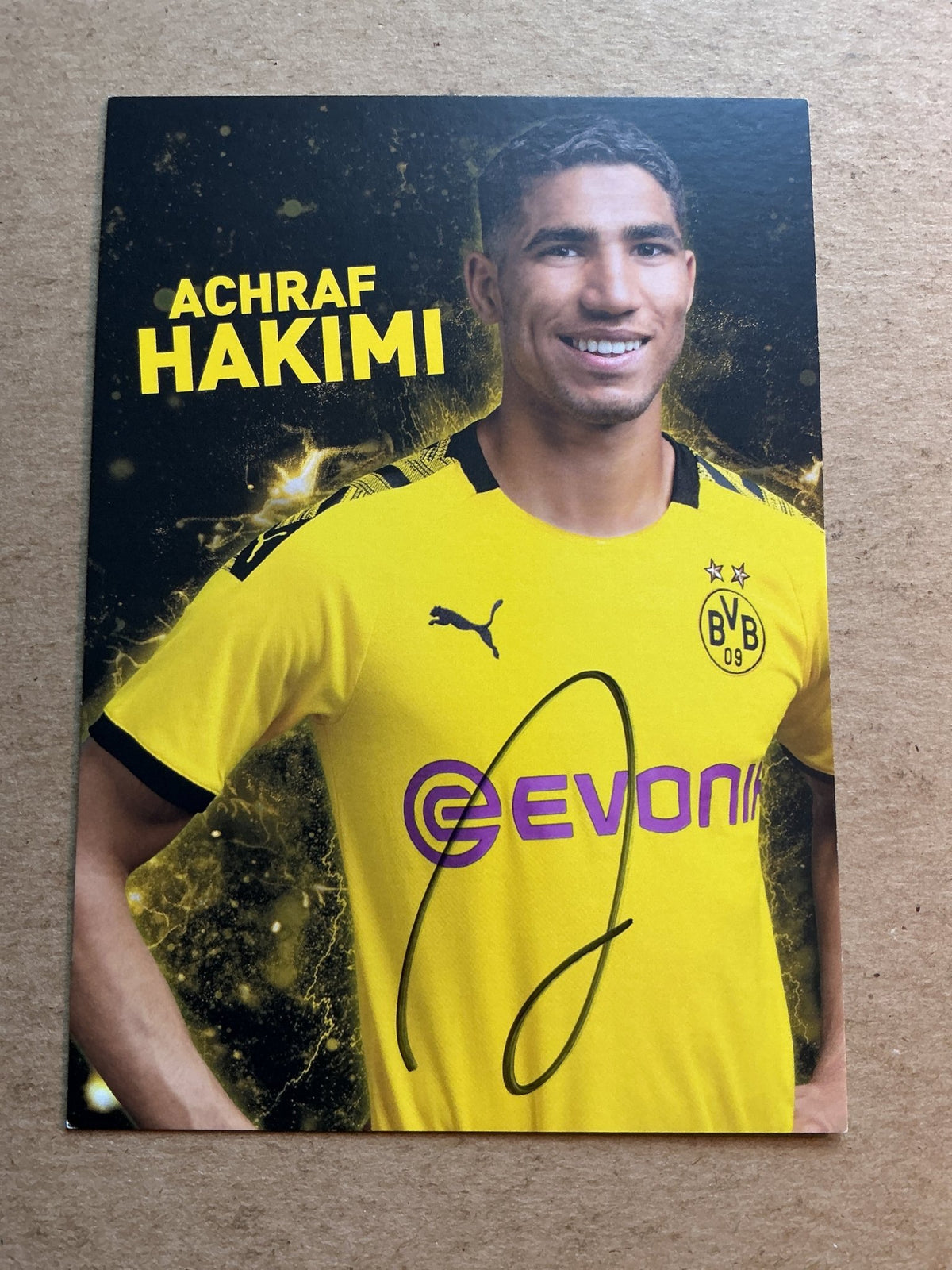 Achraf Hakimi, Morocco 🇲🇦 Borussia Dortmund 2019/20 hand signed - Autographs-World