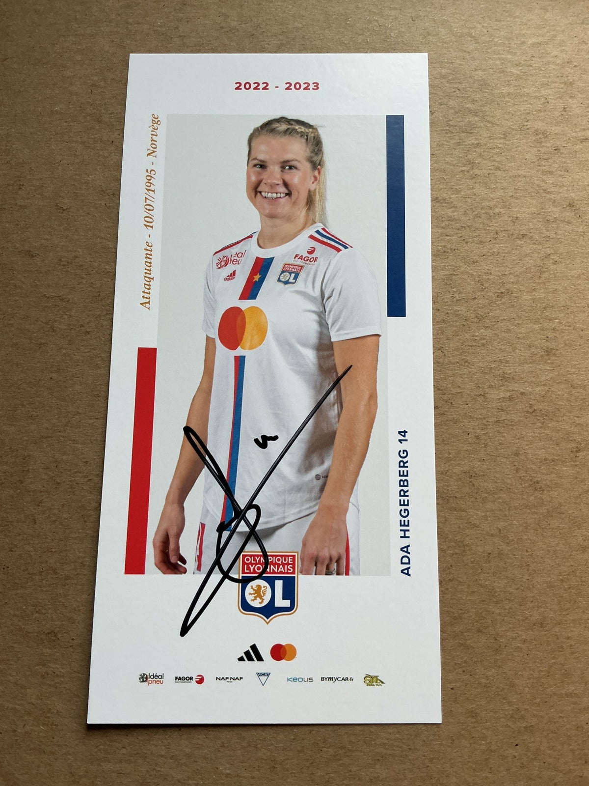 Ada Hegerberg, Norway 🇳🇴 Olympique Lyon 2022/23 hand signed - Autographs-World