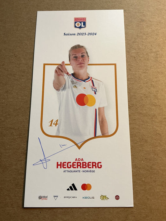 Ada Hegerberg, Norway 🇳🇴 Olympique Lyon 2023/24 hand signed - Autographs-World