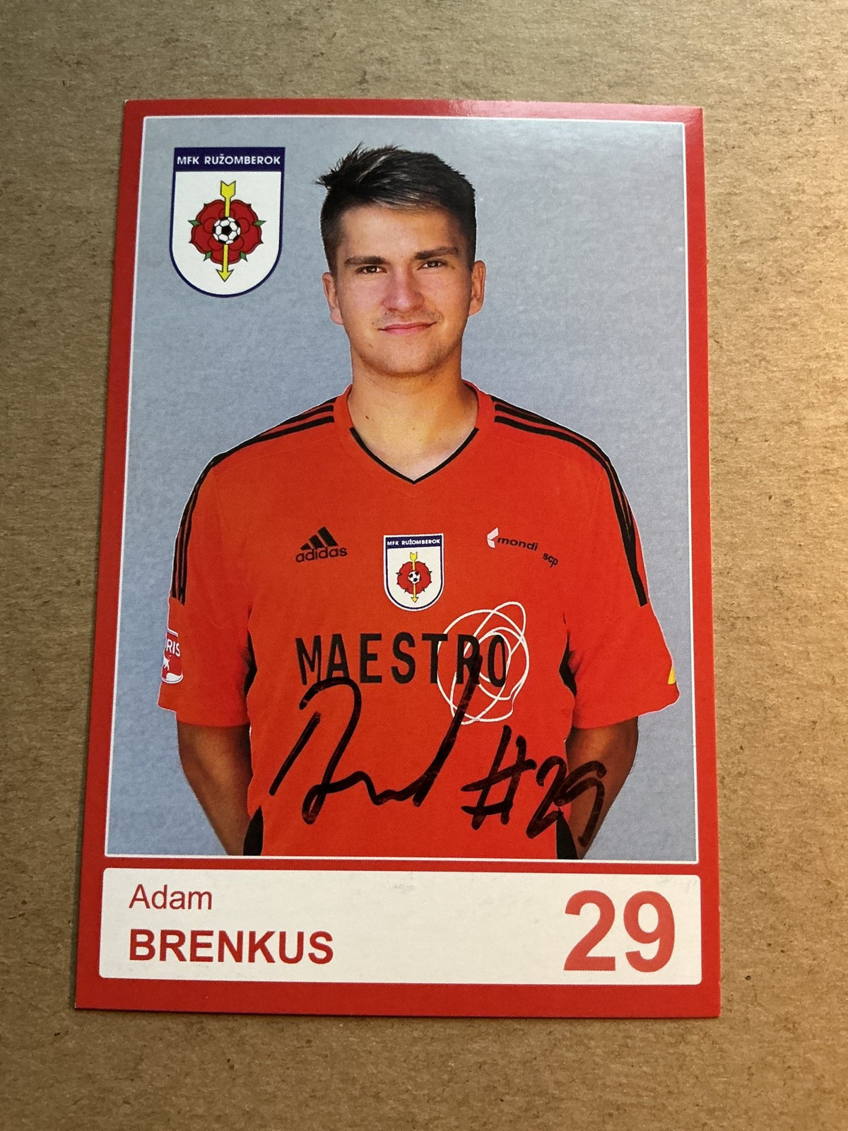 Adam Brenkus, Slovakia 🇸🇰 MFK Ružomberok 2021/22 hand signed - Autographs-World