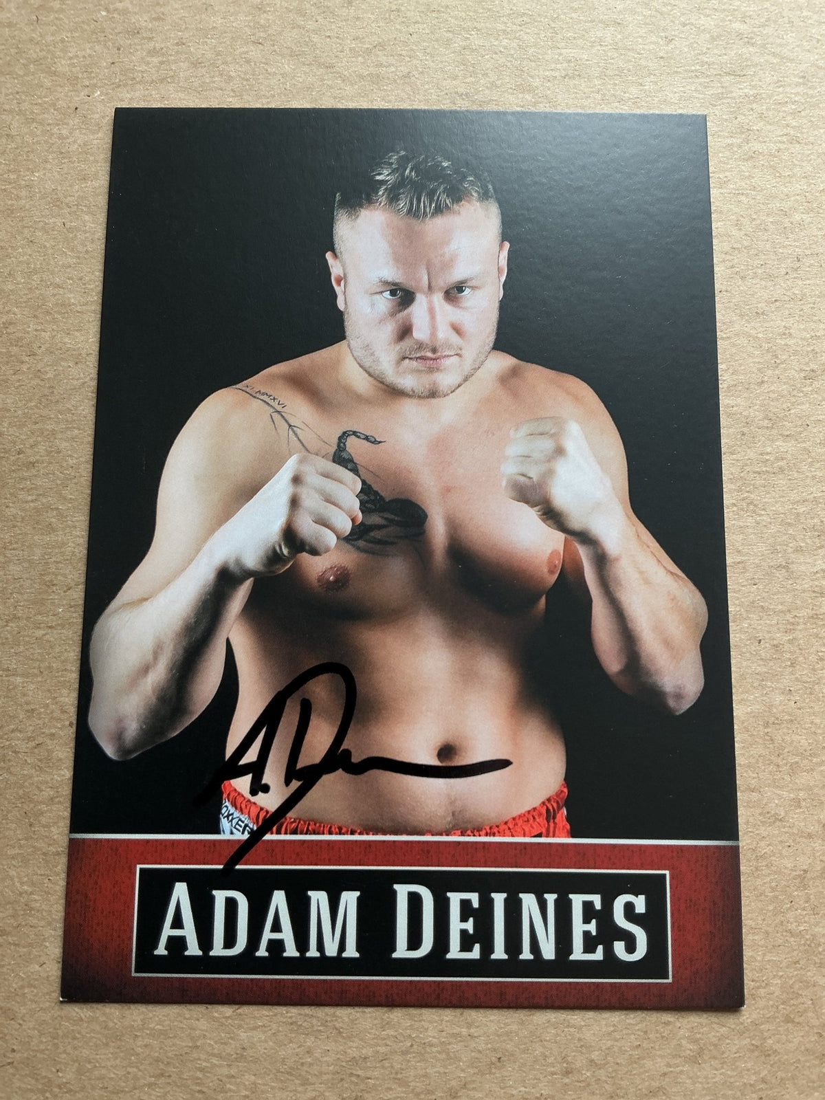 Adam Deines, Germany 🇩🇪 Boxing Sports 2025 hand signed - Autographs-World