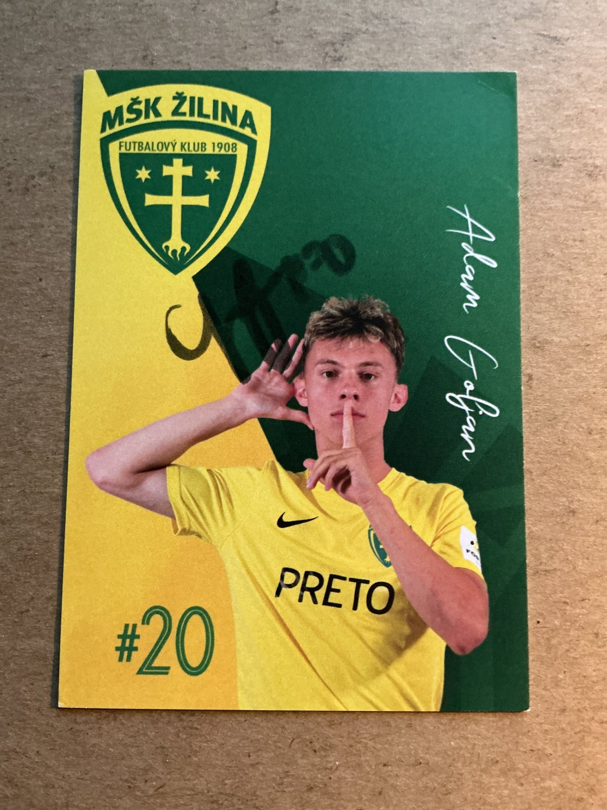 Adam Goljan, Slovakia 🇸🇰 MŠK Žilina 2021/22 hand signed - Autographs-World