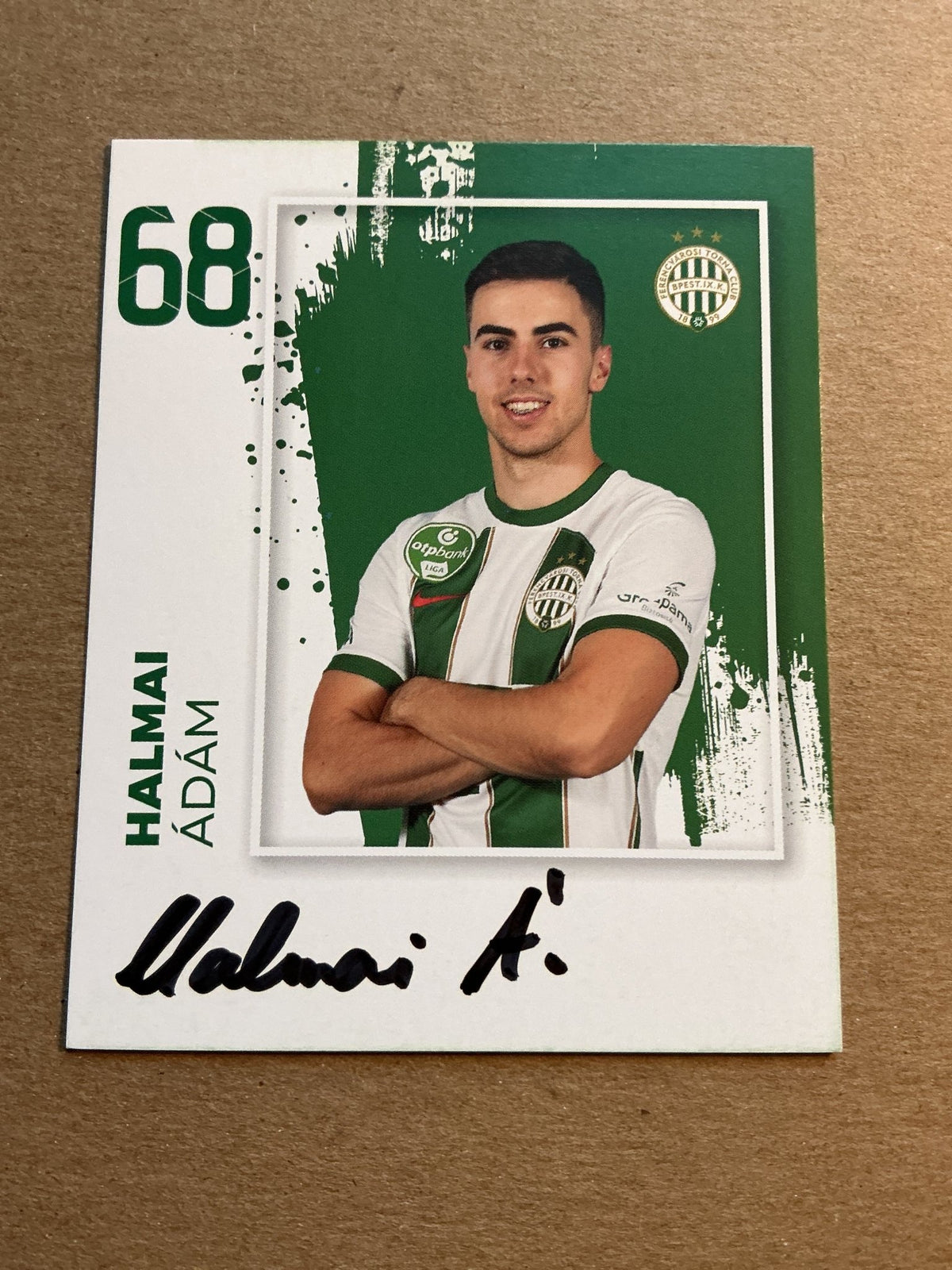 Ádám Halmai, Hungary 🇭🇺 Ferencváros TC 2023/24 hand signed - Autographs-World