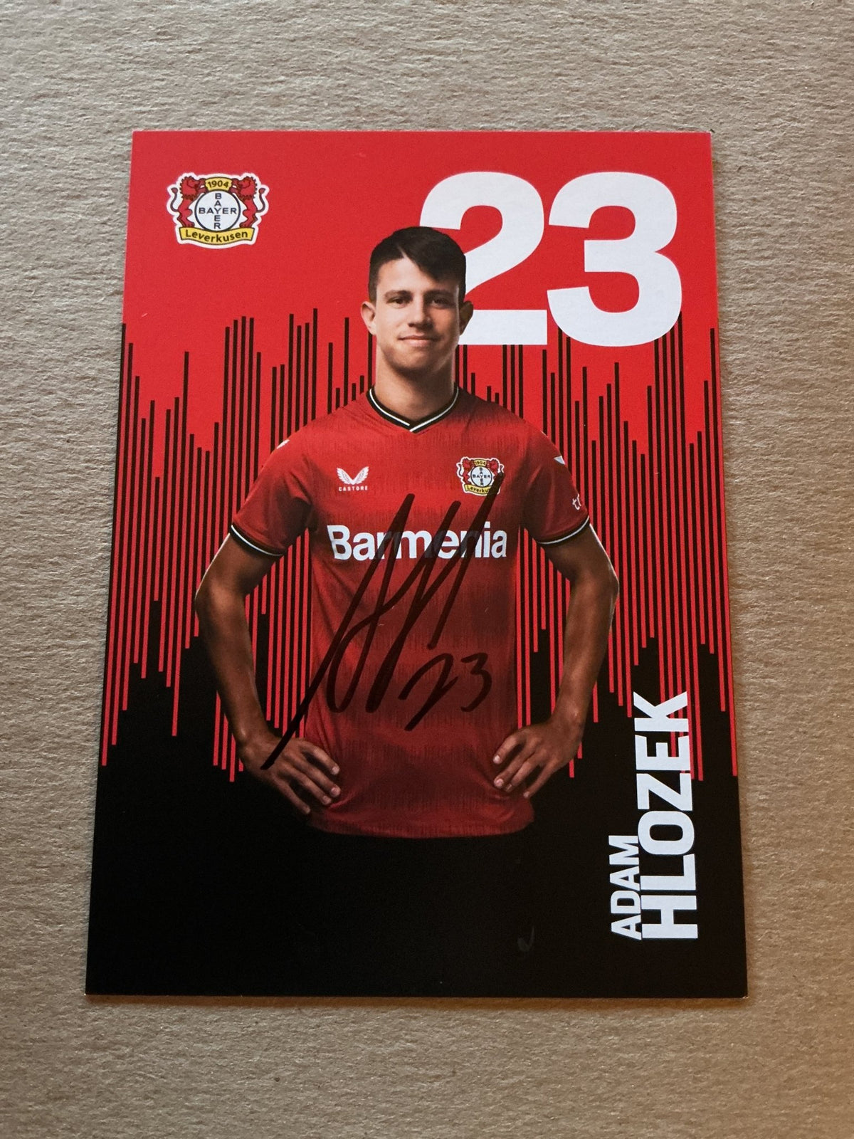 Adam Hlozek, Czech Republic 🇨🇿 Bayer 04 Leverkusen 2022/23 hand signed - Autographs-World