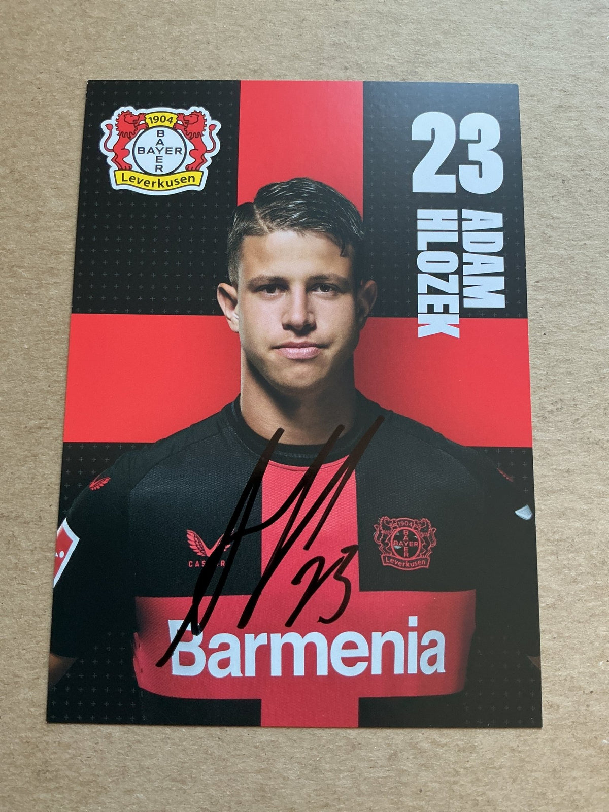 Adam Hlozek, Czech Republic 🇨🇿 Bayer 04 Leverkusen 2023/24 hand signed - Autographs-World