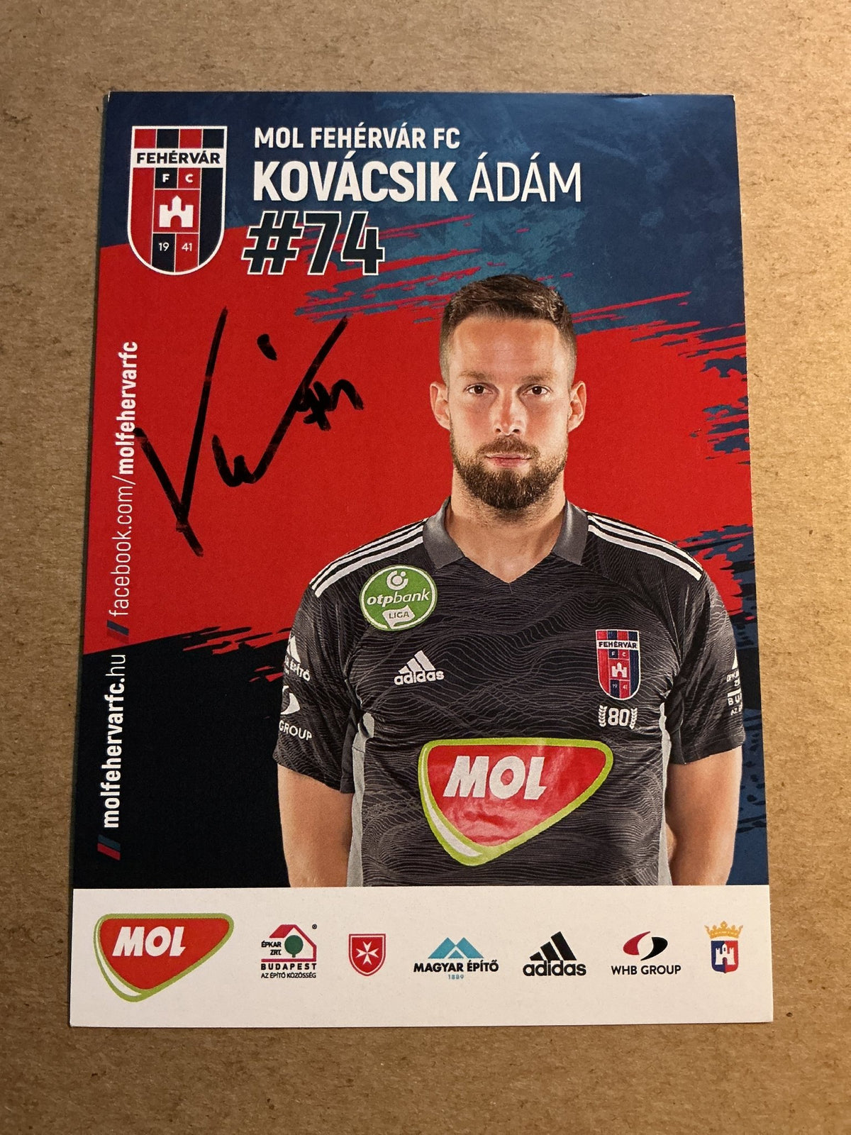 Ádám Kovácsik, Hungary 🇭🇺 Fehérvár FC 2021/22 hand signed - Autographs-World