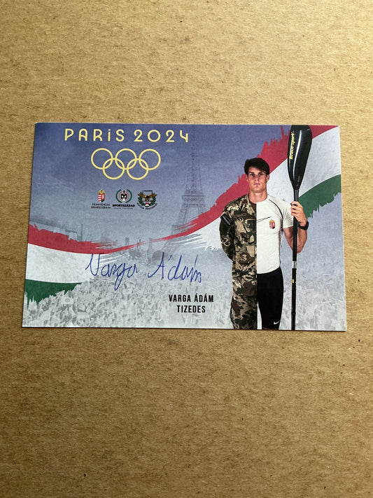 Ádám Varga, Hungary 🇭🇺 Canoeing Summer Olympics 2024 hand signed - Autographs-World