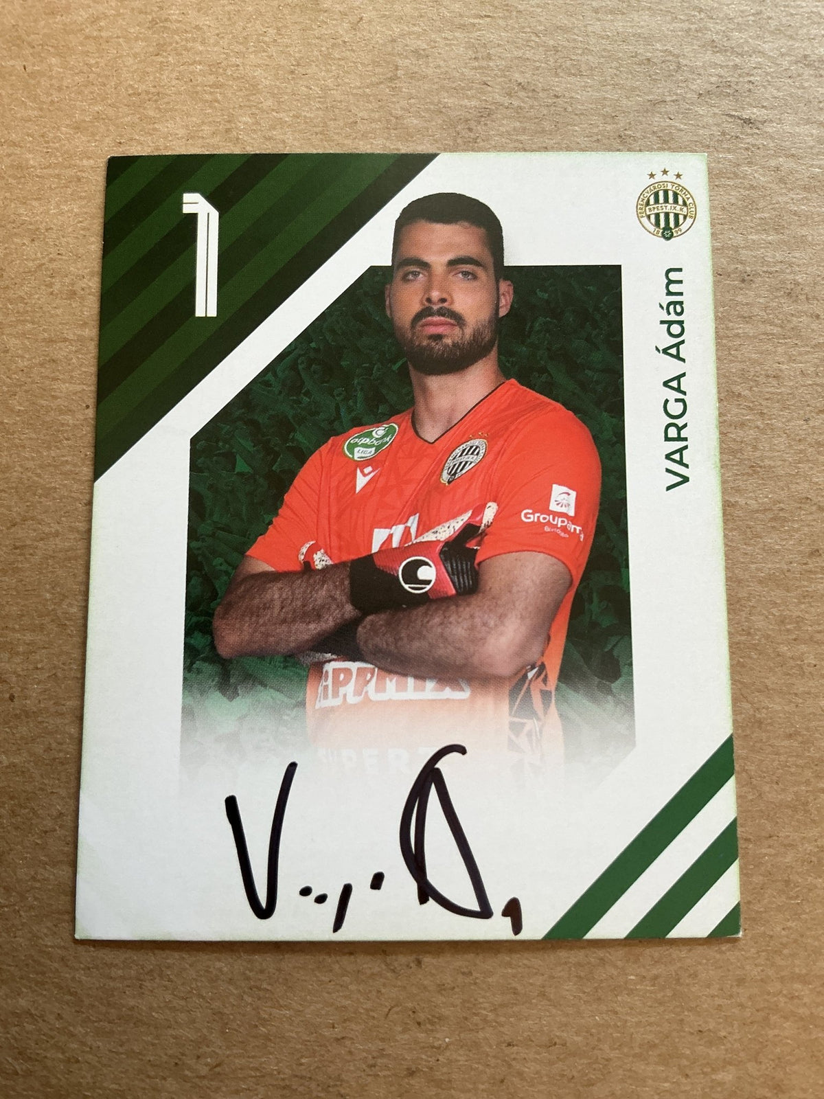 Adam Varga, Hungary 🇭🇺 Ferencvaros TC 2024/25 hand signed - Autographs-World