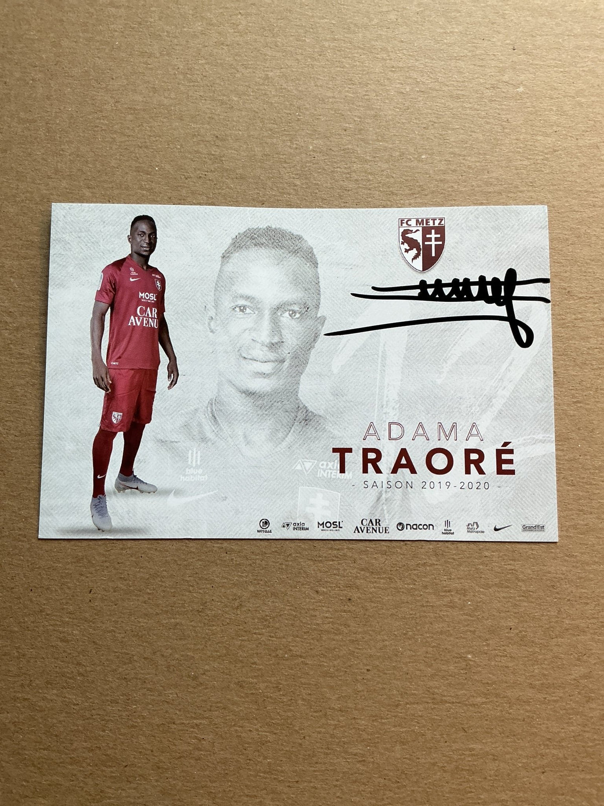Adama Traoré, Mali 🇲🇱 FC Metz 2019/20 hand signed - Autographs-World