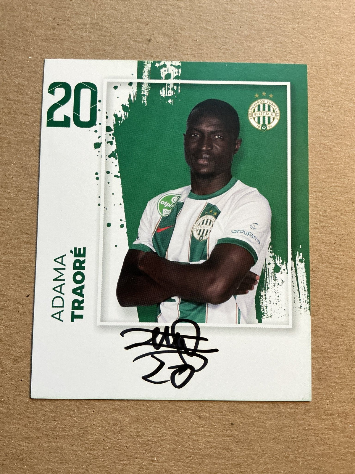 Adama Traoré, Mali 🇲🇱 Ferencváros TC 2023/24 hand signed - Autographs-World