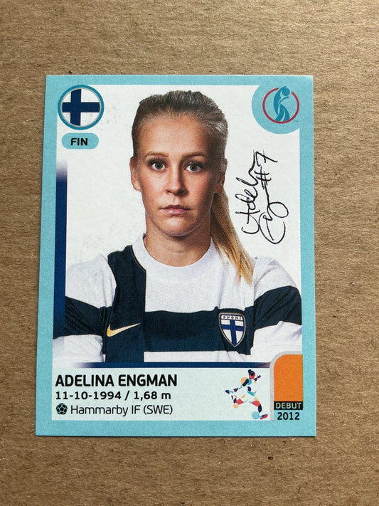 Adelina Engman, Finland 🇫🇮 UEFA Women’s Euro Cup 2022 Panini hand signed - Autographs-World