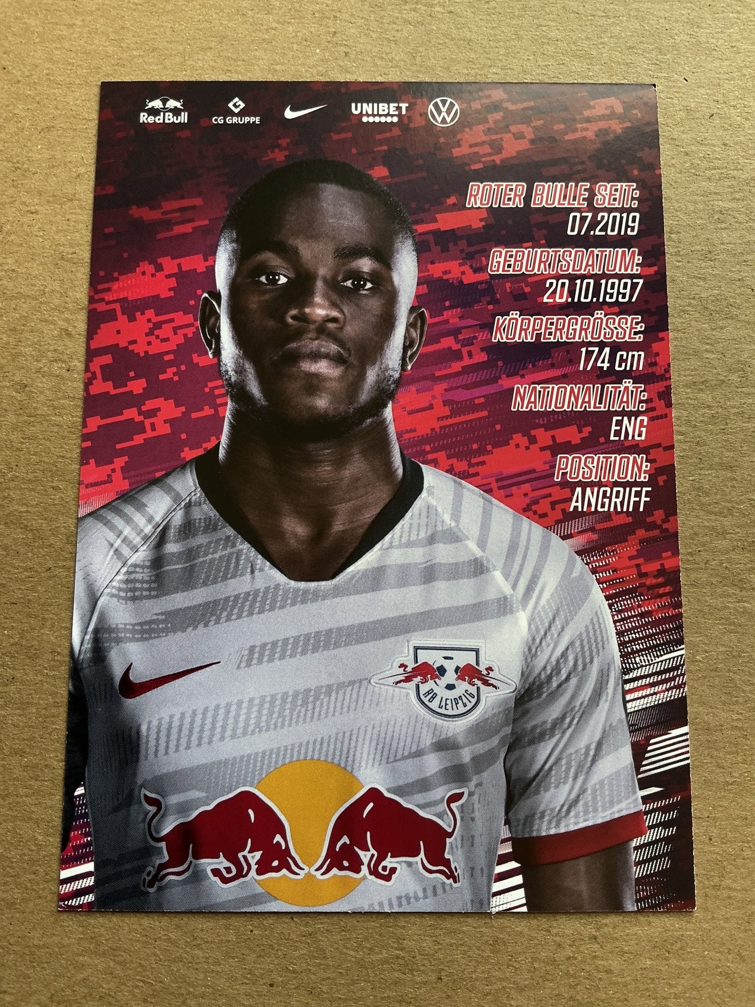 Ademola Lookman, England 🏴󠁧󠁢󠁥󠁮󠁧󠁿 RB Leipzig 2019/20 hand signed - Autographs-World