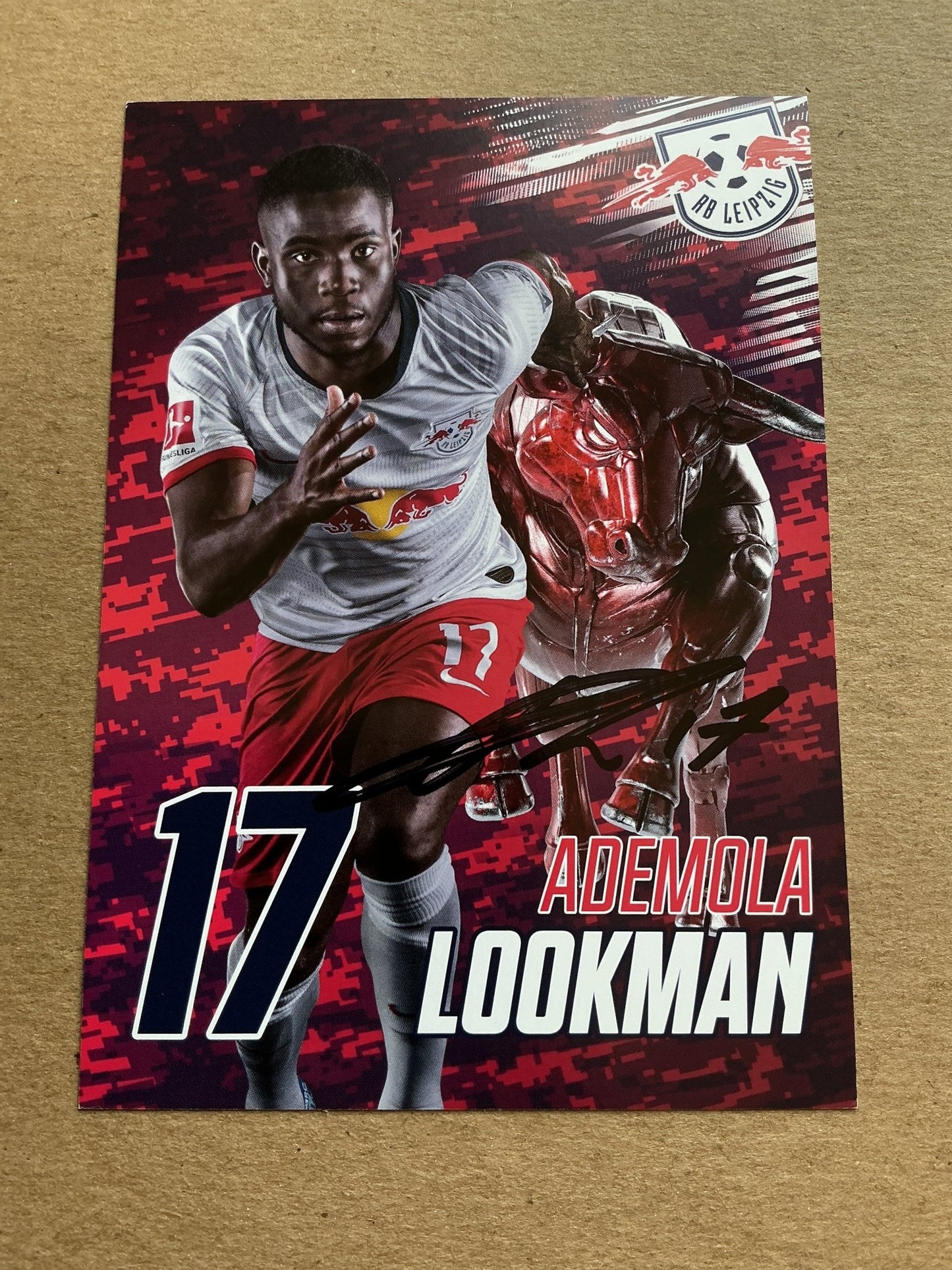Ademola Lookman, England 🏴󠁧󠁢󠁥󠁮󠁧󠁿 RB Leipzig 2019/20 hand signed - Autographs-World