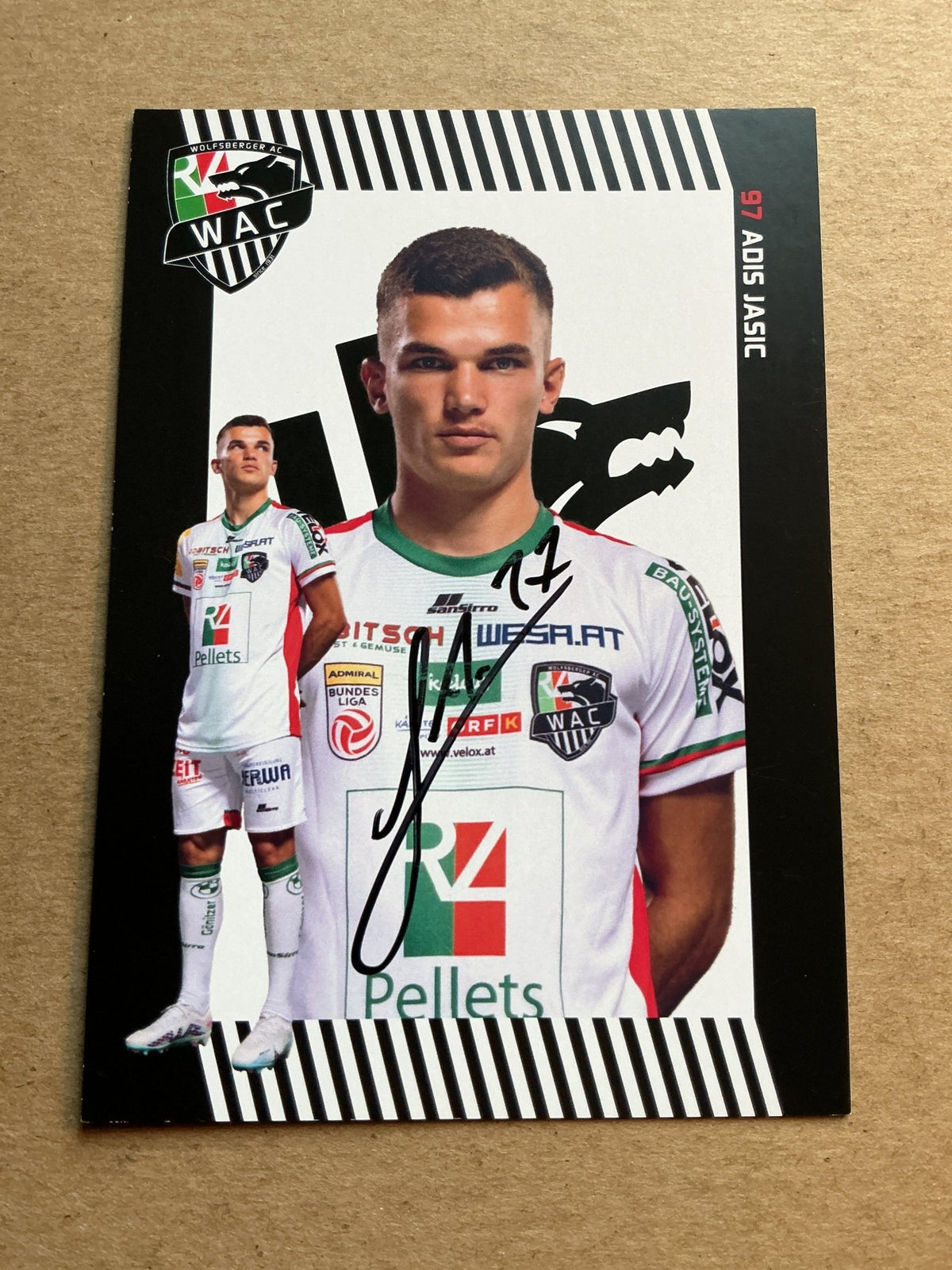 Adis Jasic, Austria 🇦🇹 Wolfsberger AC 2023/24 hand signed - Autographs-World
