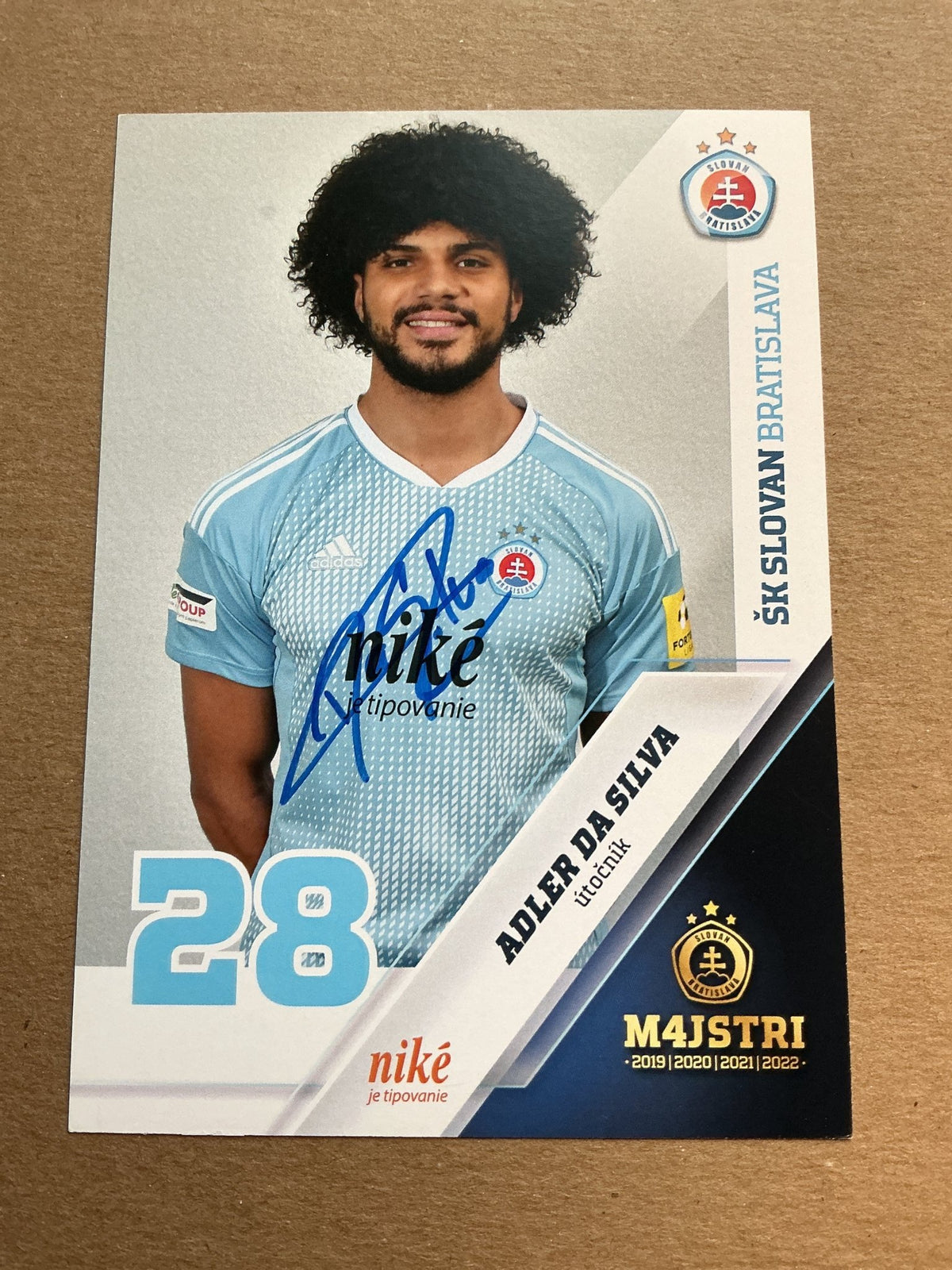 Adler da Silva, Brazil 🇧🇷 ŠK Slovan Bratislava 2022/23 hand signed - Autographs-World