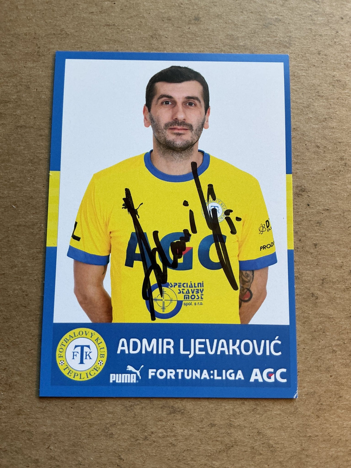 Admir Ljevaković, Bosnia 🇧🇦 FK Teplice 2020/21 hand signed - Autographs-World