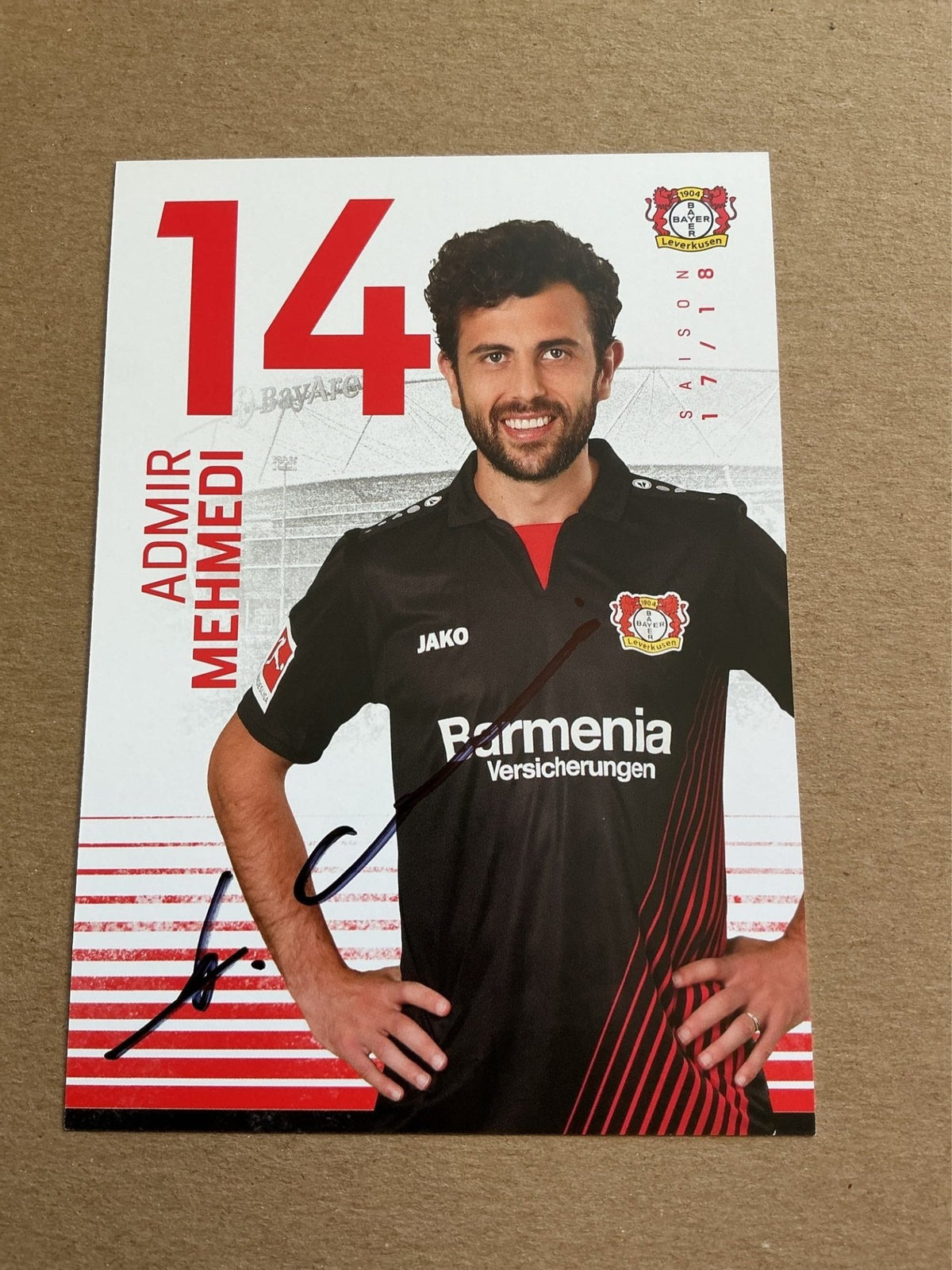 Admir Mehmedi, Switzerland 🇨🇭 Bayer 04 Leverkusen 2017/18 hand signed - Autographs-World