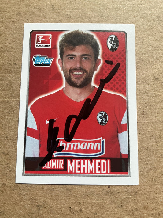 Admir Mehmedi, Switzerland 🇨🇭 SC Freiburg 2014/15 Topps hand signed - Autographs-World