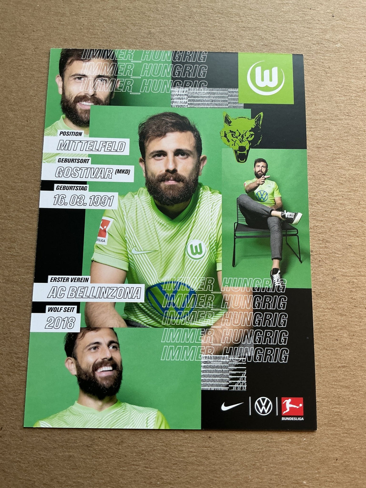 Admir Mehmedi, Switzerland 🇨🇭 VfL Wolfsburg 2020/21 hand signed - Autographs-World