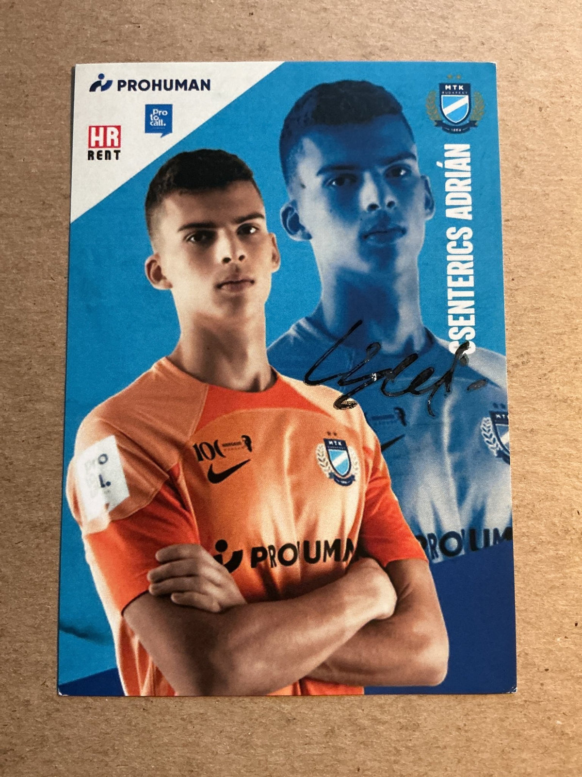 Adrián Csenterics, Hungary 🇭🇺 MTK Budapest 2022/23 hand signed - Autographs-World