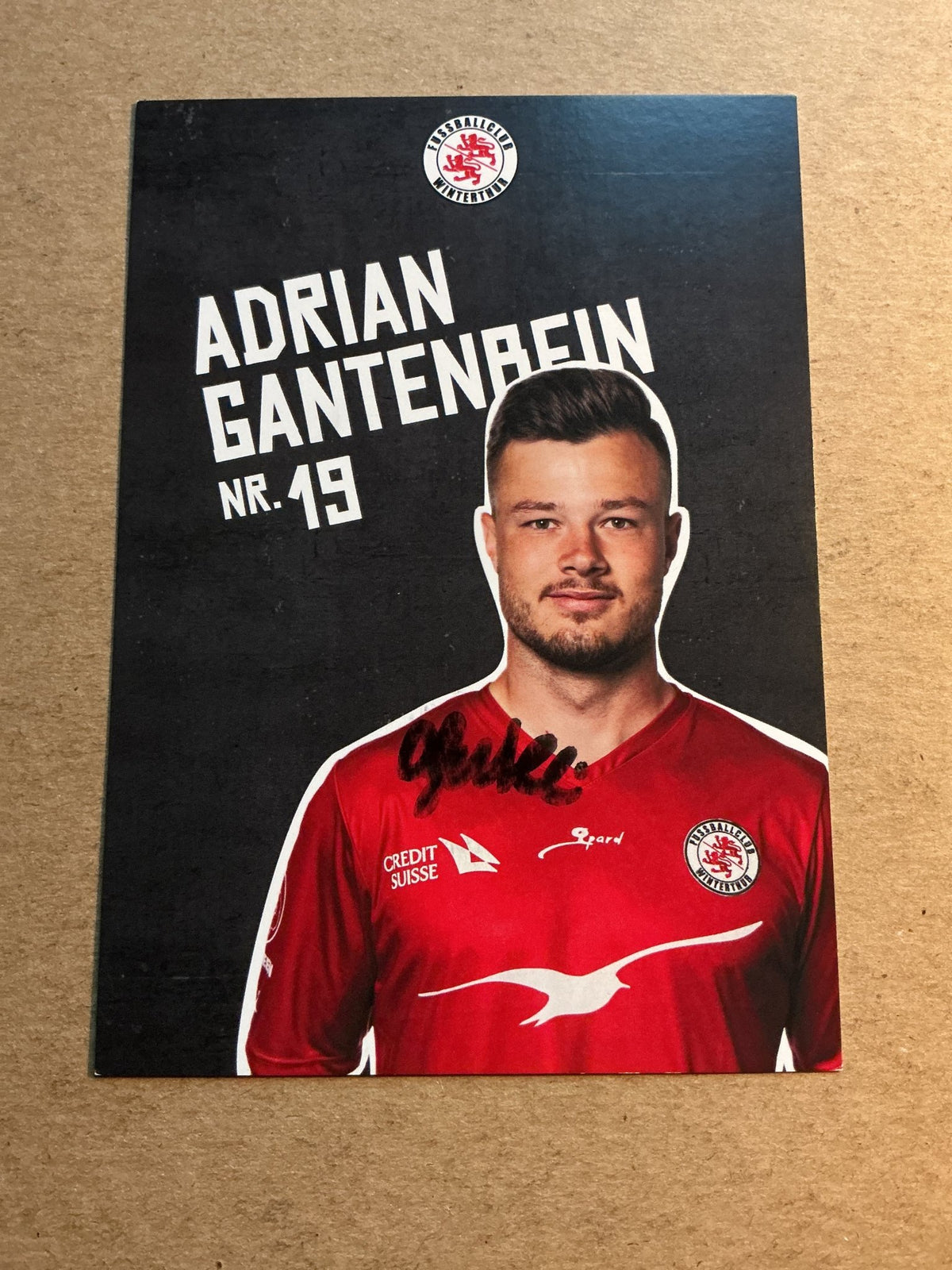 Adrian Gantenbein, Switzerland 🇨🇭 FC Winterthur 2022/23 hand signed - Autographs-World