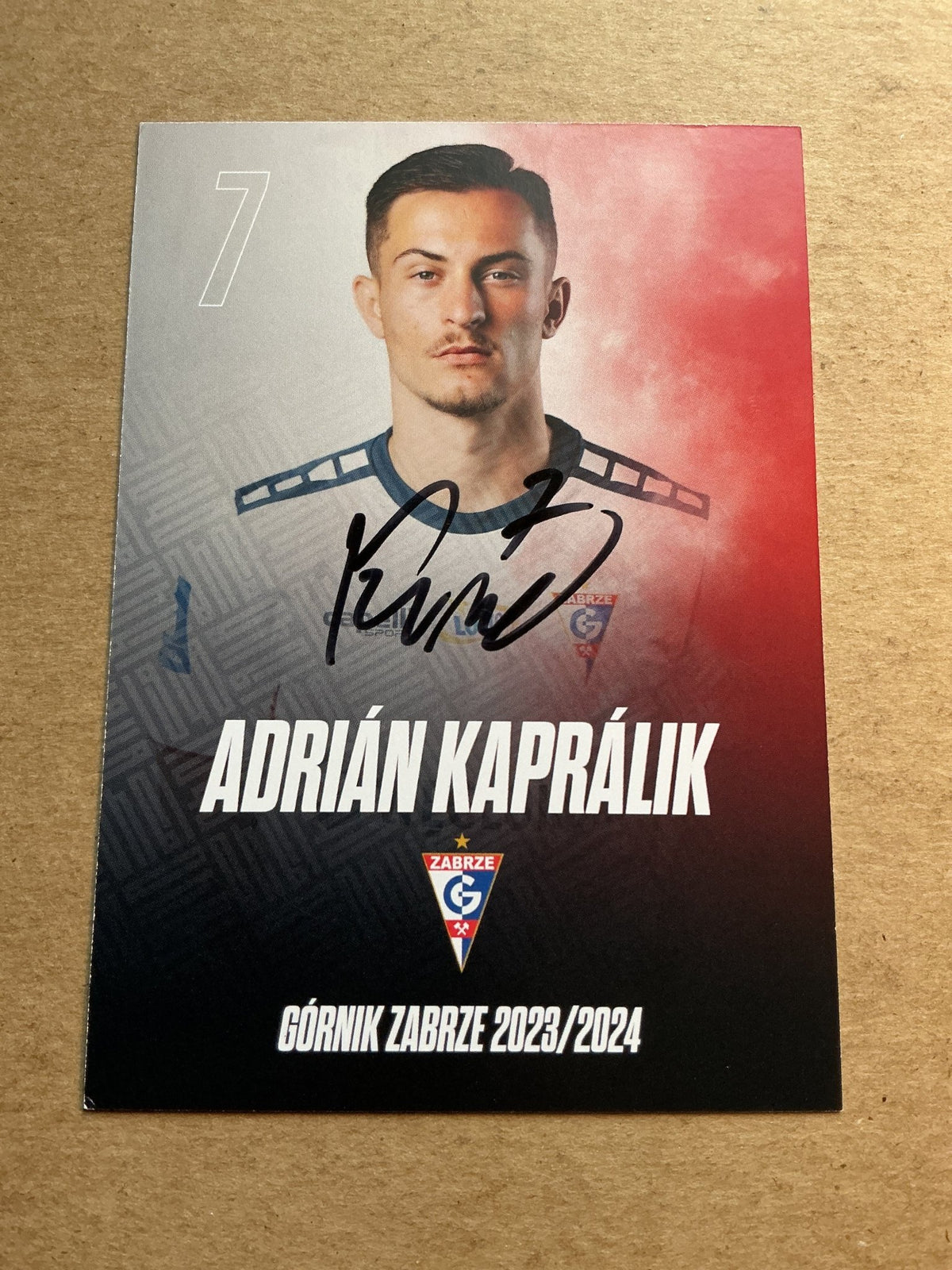 Adrián Kaprálik, Slovakia 🇸🇰 Górnik Zabrze 2023/24 hand signed - Autographs-World