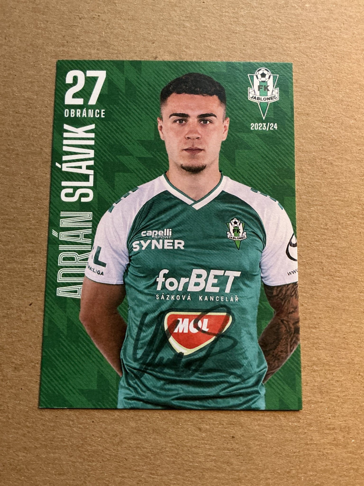 Adrián Slávik, Slovakia 🇸🇰 FK Jablonec 2023/24 hand signed - Autographs-World