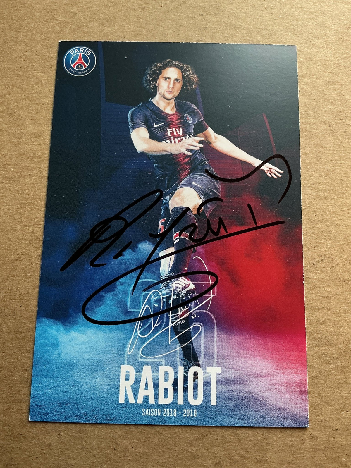 Adrien Rabiot, France 🇫🇷 Paris Saint-Germain 2018/19 hand signed - Autographs-World