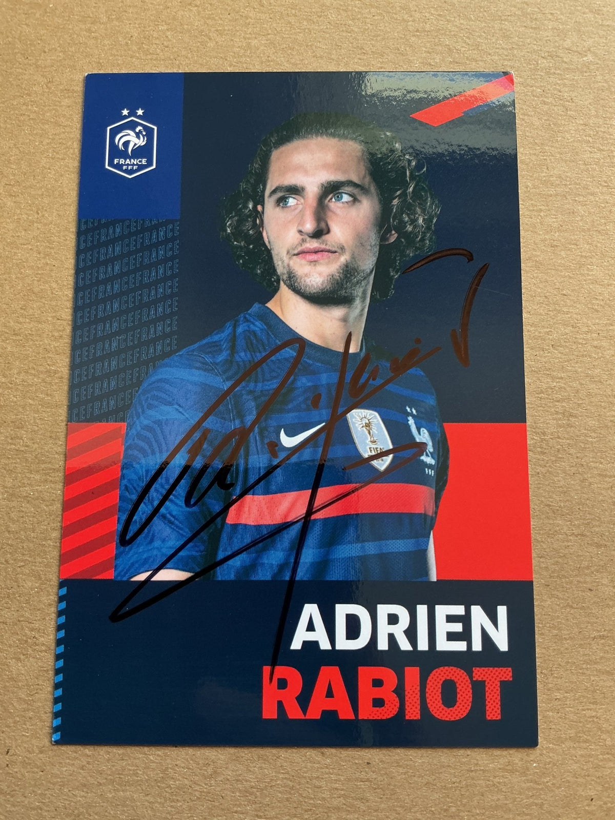 Adrien Rabiot, France 🇫🇷 UEFA Euro Cup 2020 hand signed - Autographs-World