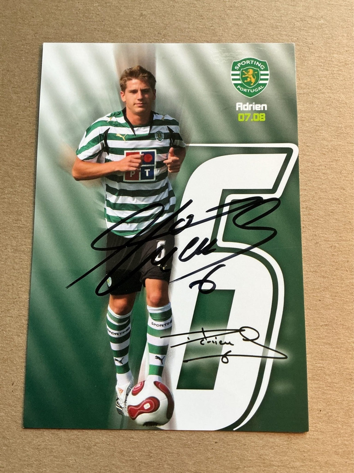 Adrien Silva, Portugal 🇵🇹 Sporting CP 2007/08 hand signed - Autographs-World