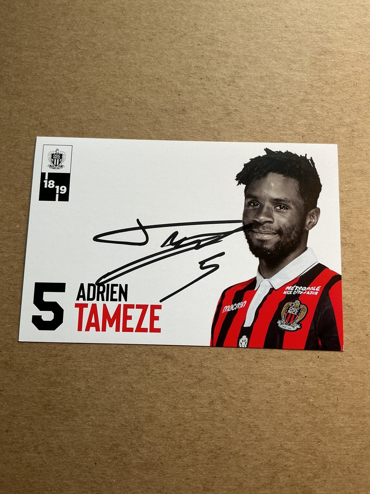 Adrien Temeze, France 🇫🇷 OGC Nice 2018/19 hand signed - Autographs-World