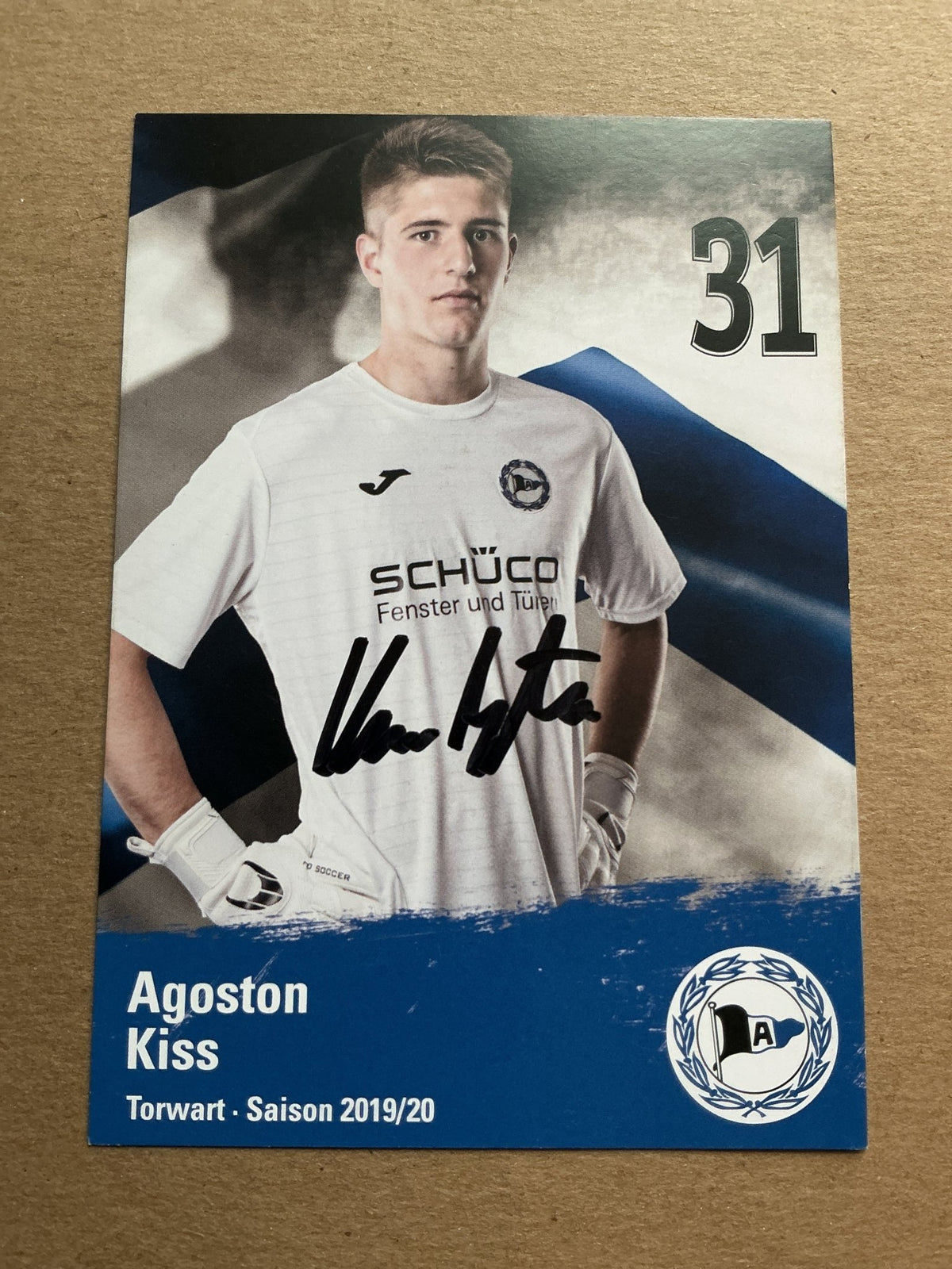 Ágoston Kiss, Hungary 🇭🇺 Arminia Bielefeld 2019/20 hand signed - Autographs-World