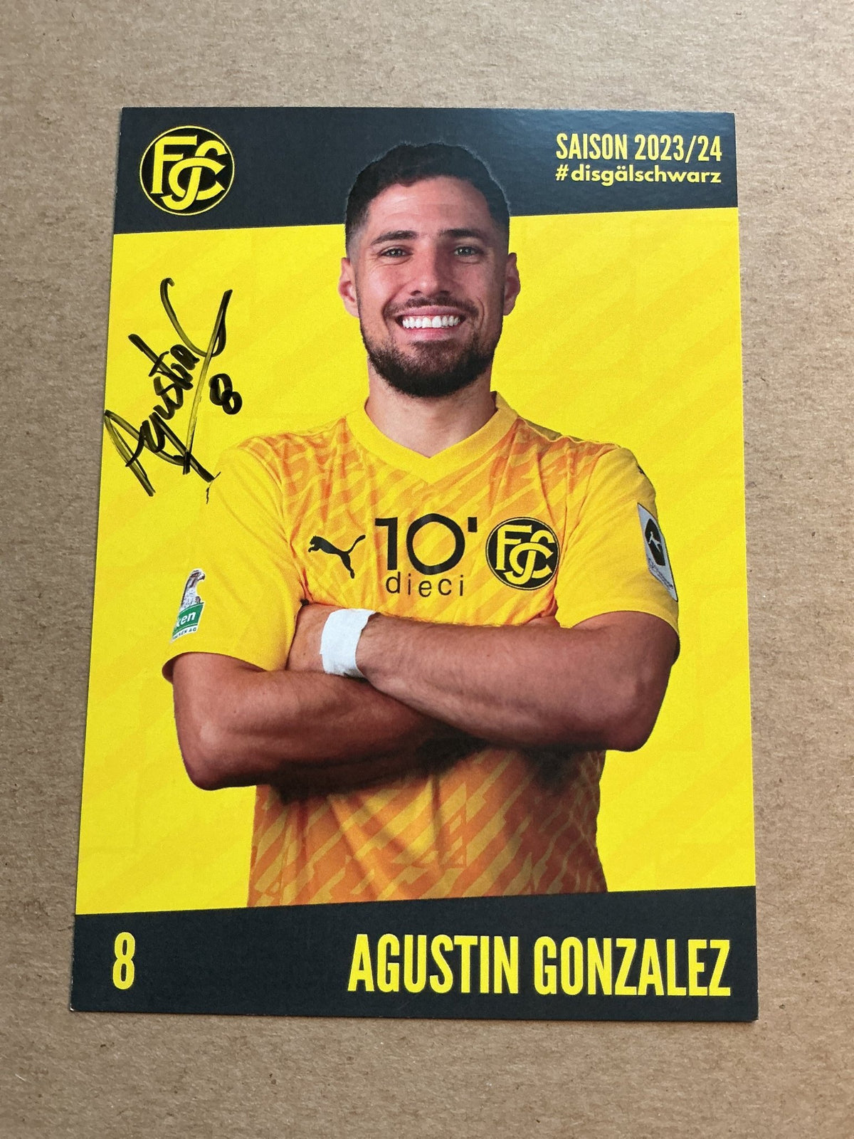 Agustin Gonzalez, Uruguay 🇺🇾 FC Schaffhausen 2023/24 hand signed - Autographs-World