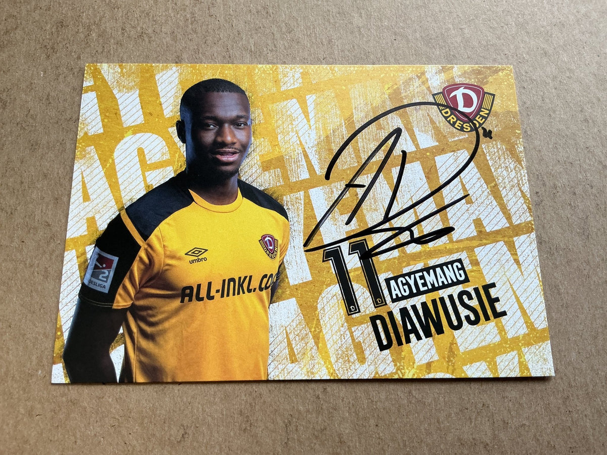 Agyemang Diawusie, Germany 🇩🇪 Dynamo Dresden 2021/22 hand signed - Autographs-World