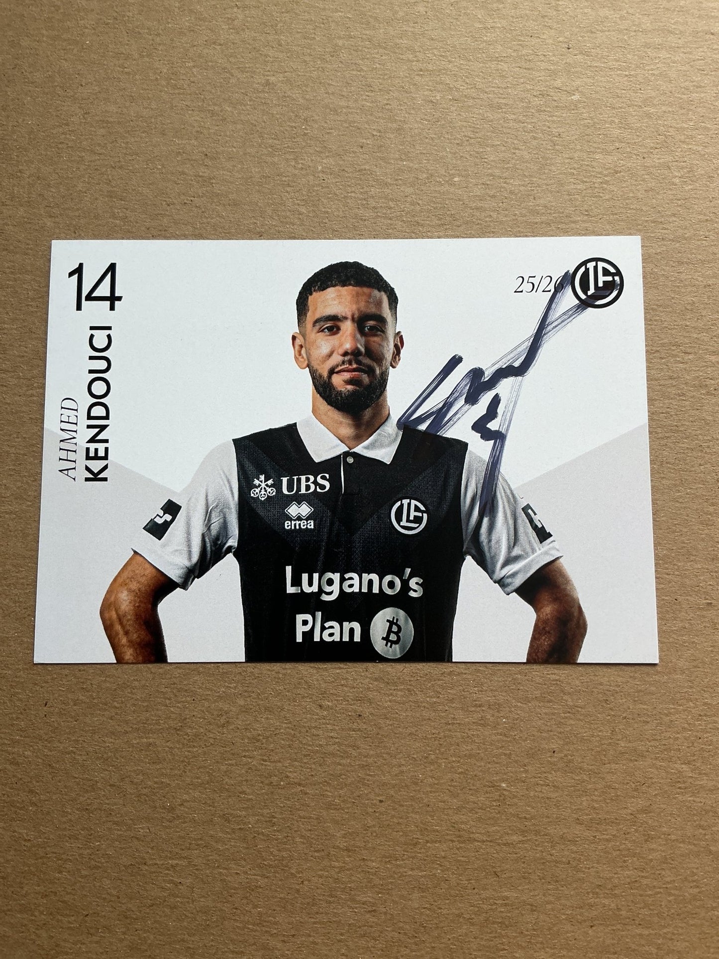 Ahmed Kendouci, Algeria 🇩🇿 HC Lugano 2025/26 hand signed - Autographs-World