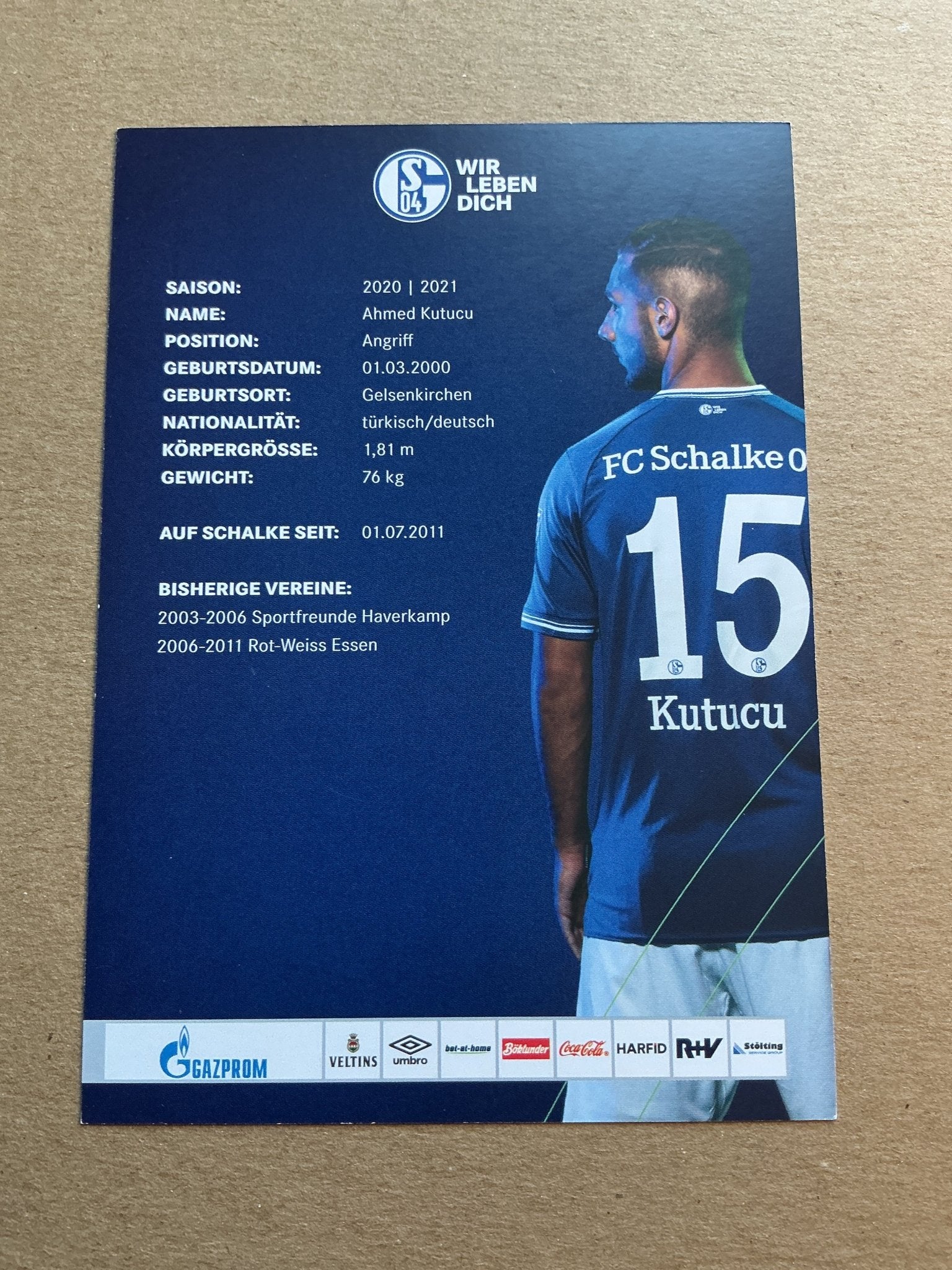 Ahmed Kutucu, Türkiye 🇹🇷 FC Schalke 04 2020/21 hand signed - Autographs-World