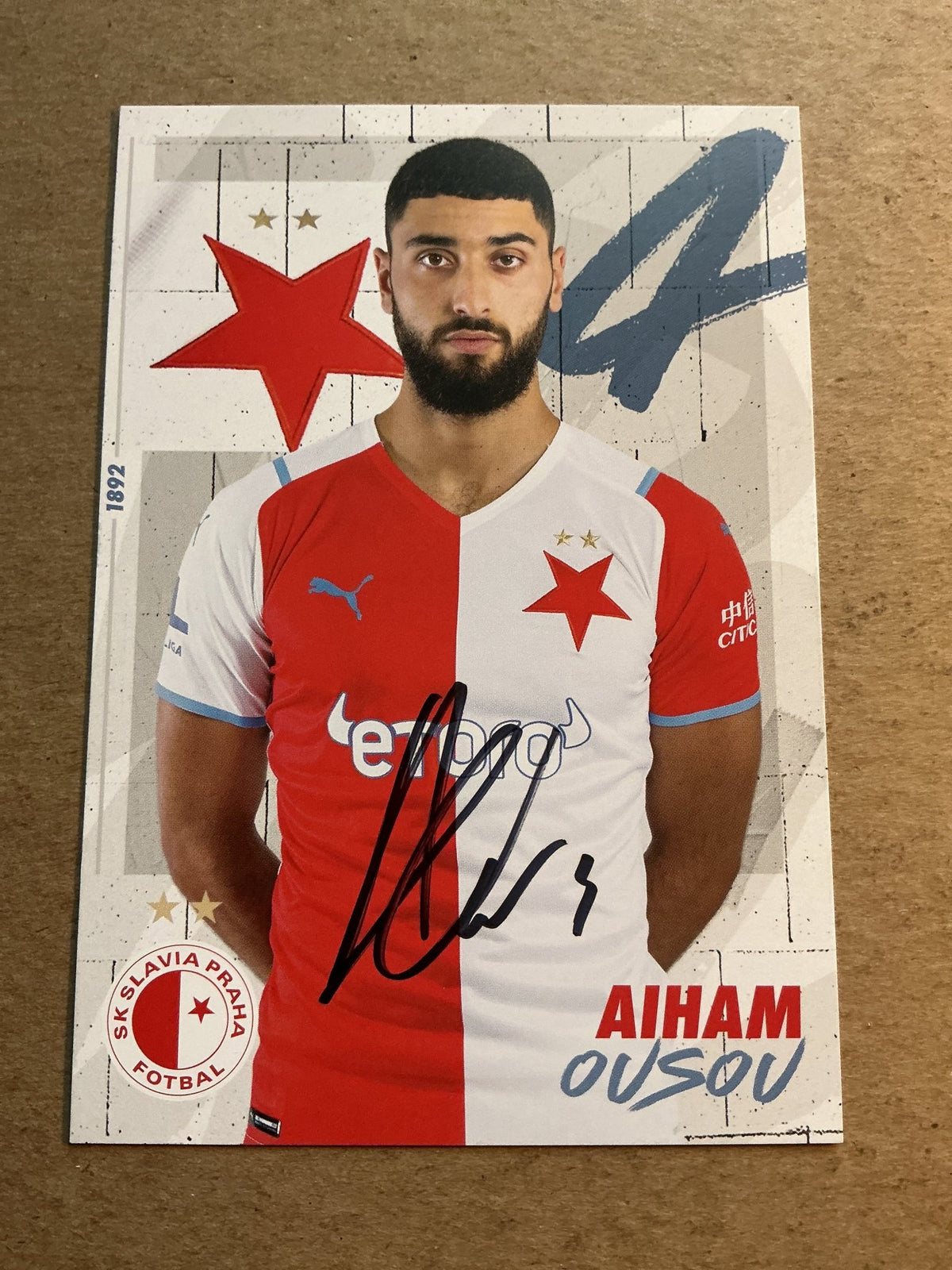 Aiham Ousou, Sweden 🇸🇪 SK Slavia Prague 2021/22 hand signed - Autographs-World