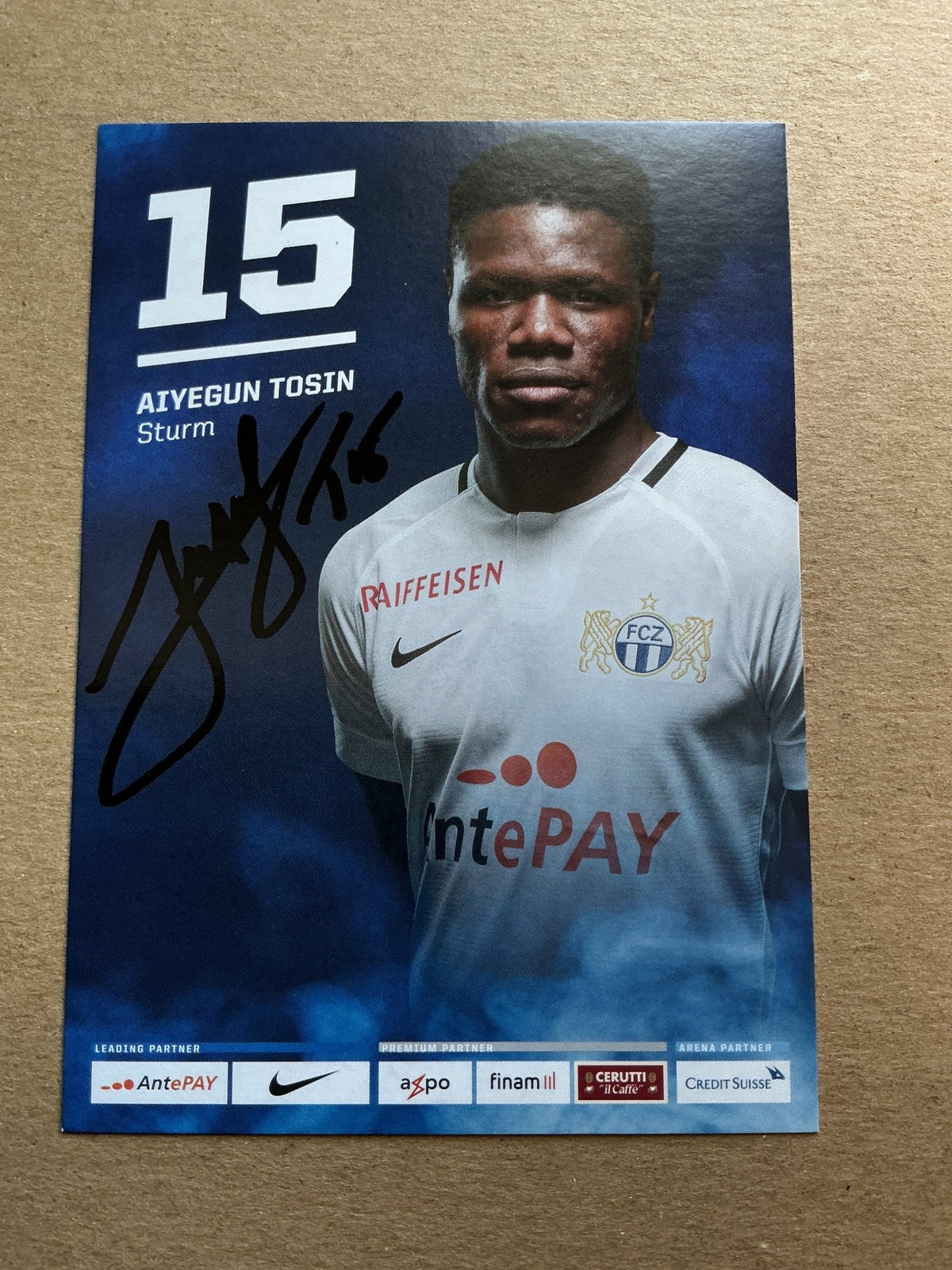 Aiyegun Tosin, Nigeria 🇳🇬 FC Zürich 2019/20 hand signed - Autographs-World