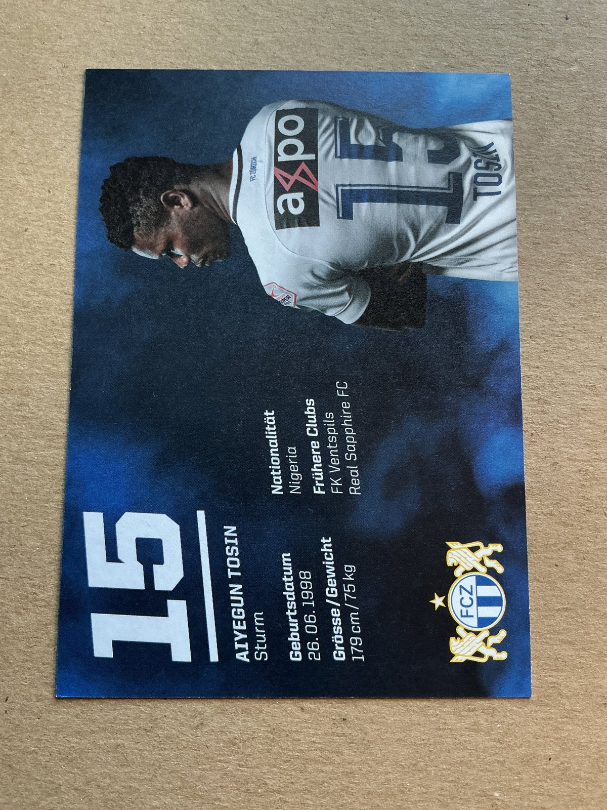 Aiyegun Tosin, Nigeria 🇳🇬 FC Zürich 2019/20 hand signed - Autographs-World