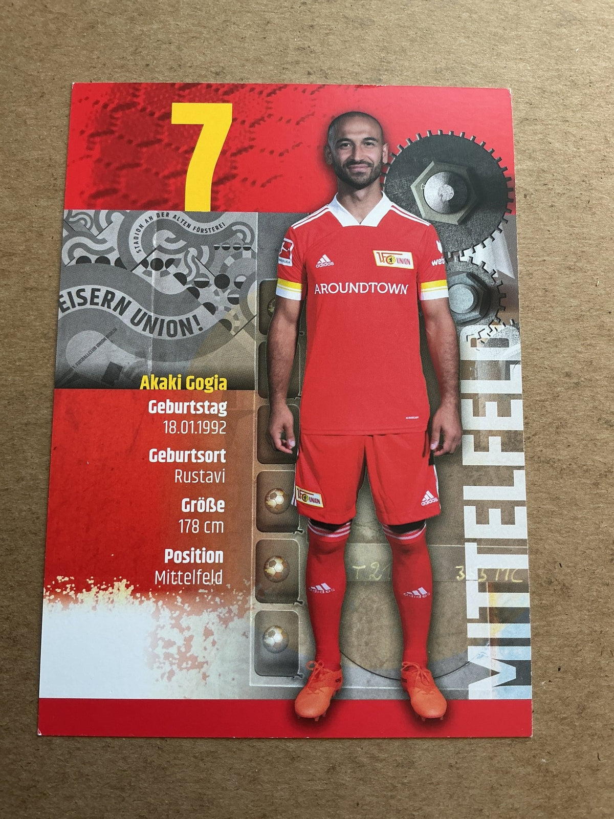 Akaki Gogia, Germany 🇩🇪 1.FC Union Berlin 2020/21 hand signed - Autographs-World