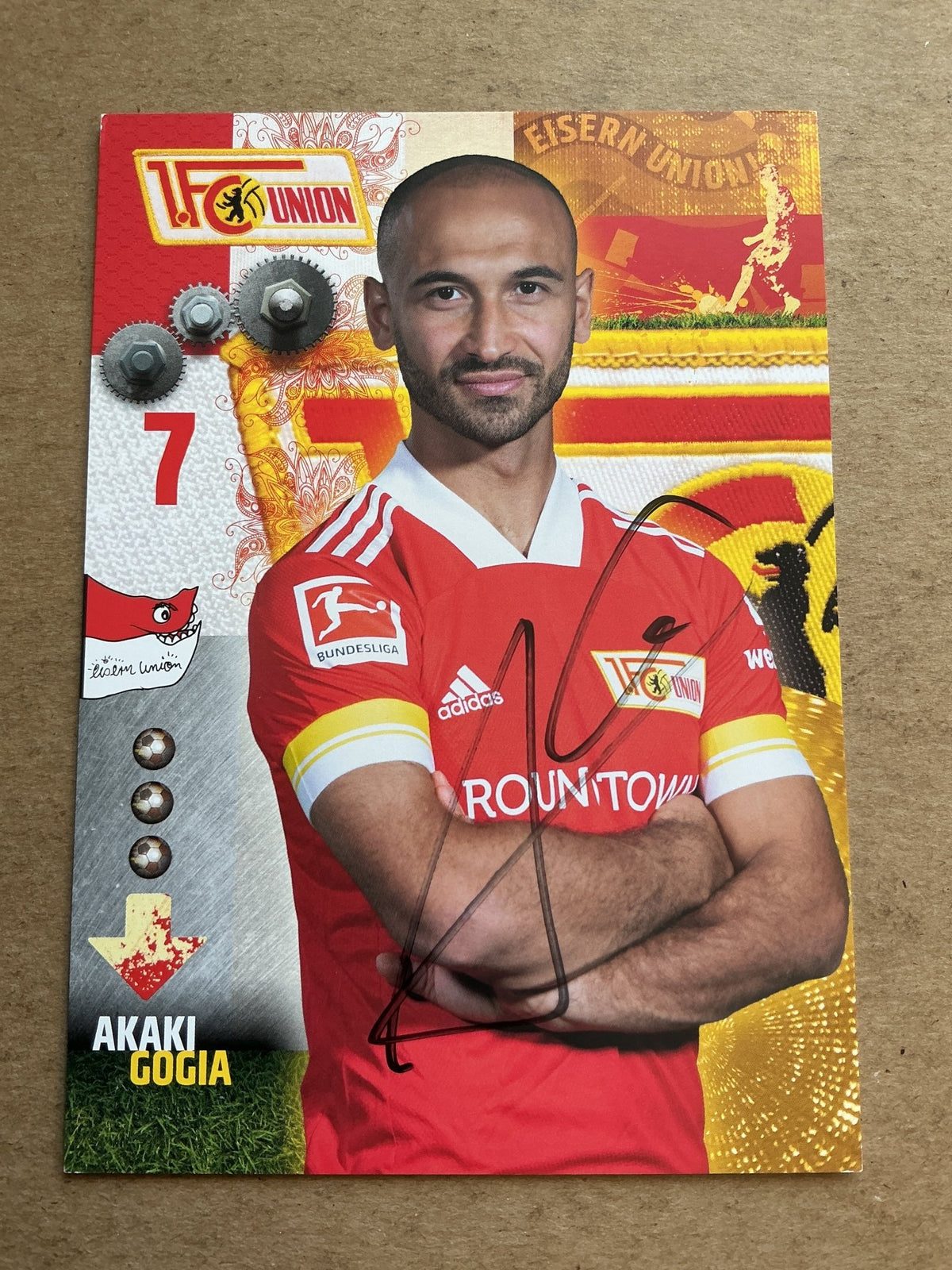 Akaki Gogia, Germany 🇩🇪 1.FC Union Berlin 2020/21 hand signed - Autographs-World
