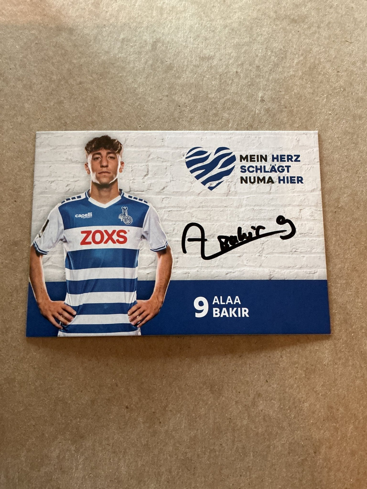 Alaa Bakir, Germany 🇩🇪 MSV Duisburg 2021/22 hand signed - Autographs-World