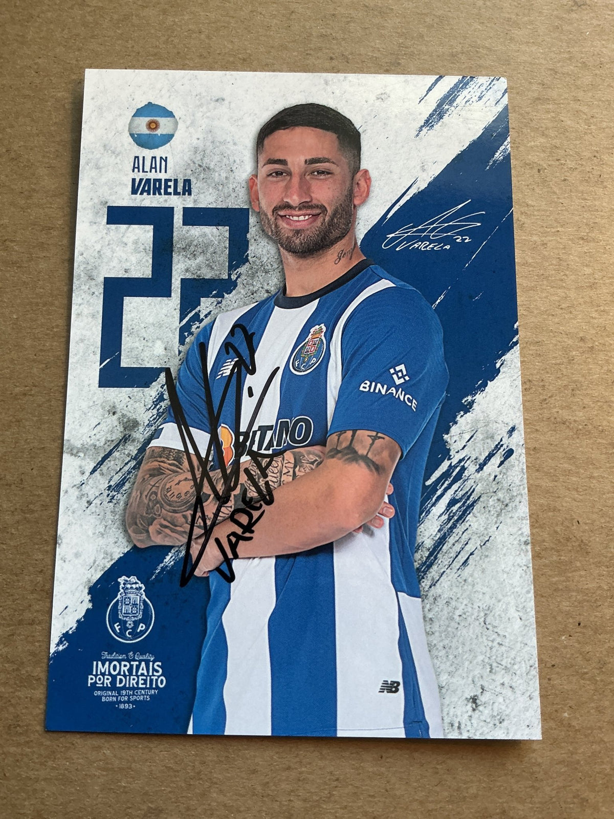 Alan Varela, Argentina 🇦🇷 FC Porto 2023/24 hand signed - Autographs-World