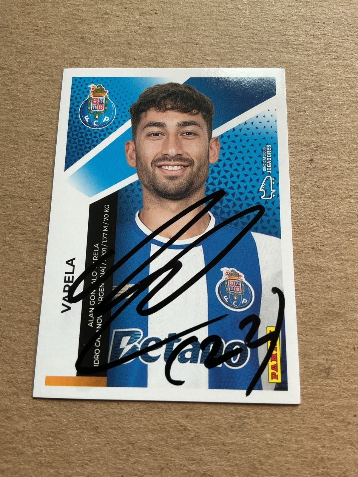 Alan Varela, Argentina 🇦🇷 FC Porto 2025/26 Panini hand signed - Autographs-World