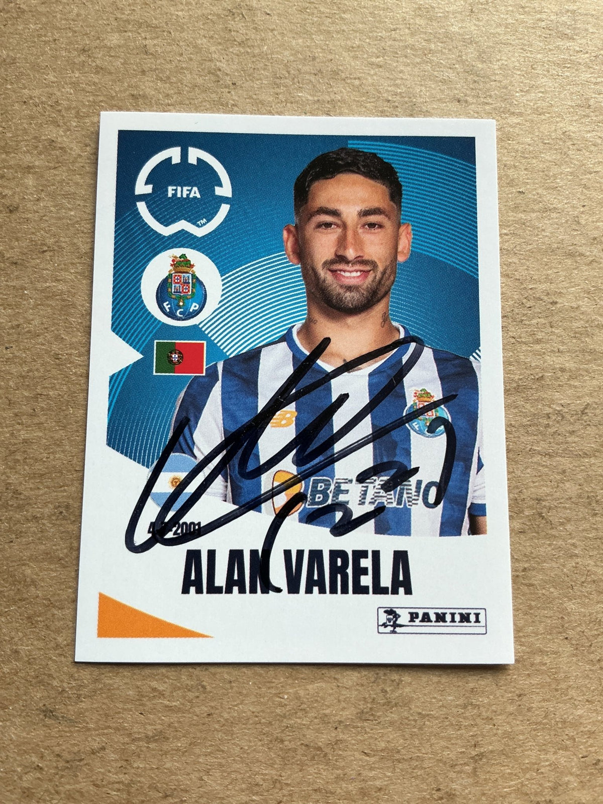 Alan Varela, Argentina 🇦🇷 FC Porto Club World Cup 2025 Panini hand signed - Autographs-World