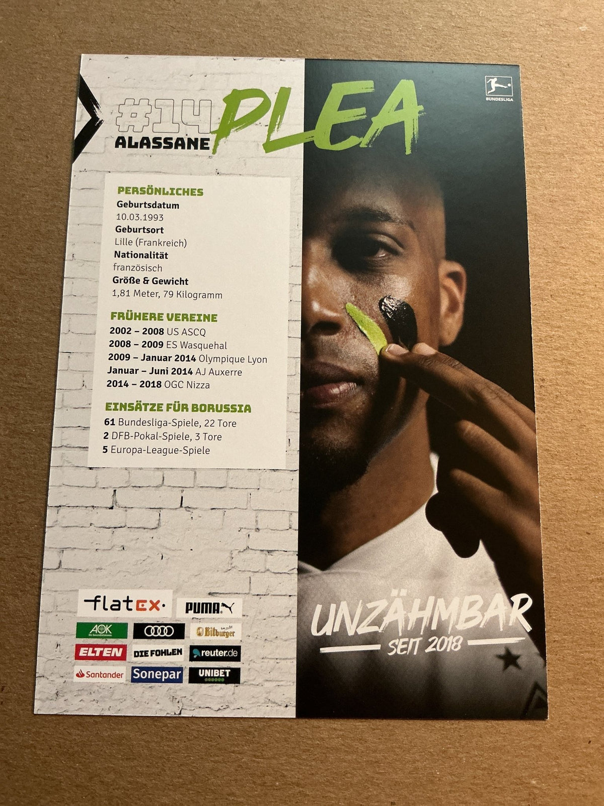 Alassane Plea, France 🇫🇷 Borussia Mönchengladbach 2020/21 hand signed - Autographs-World