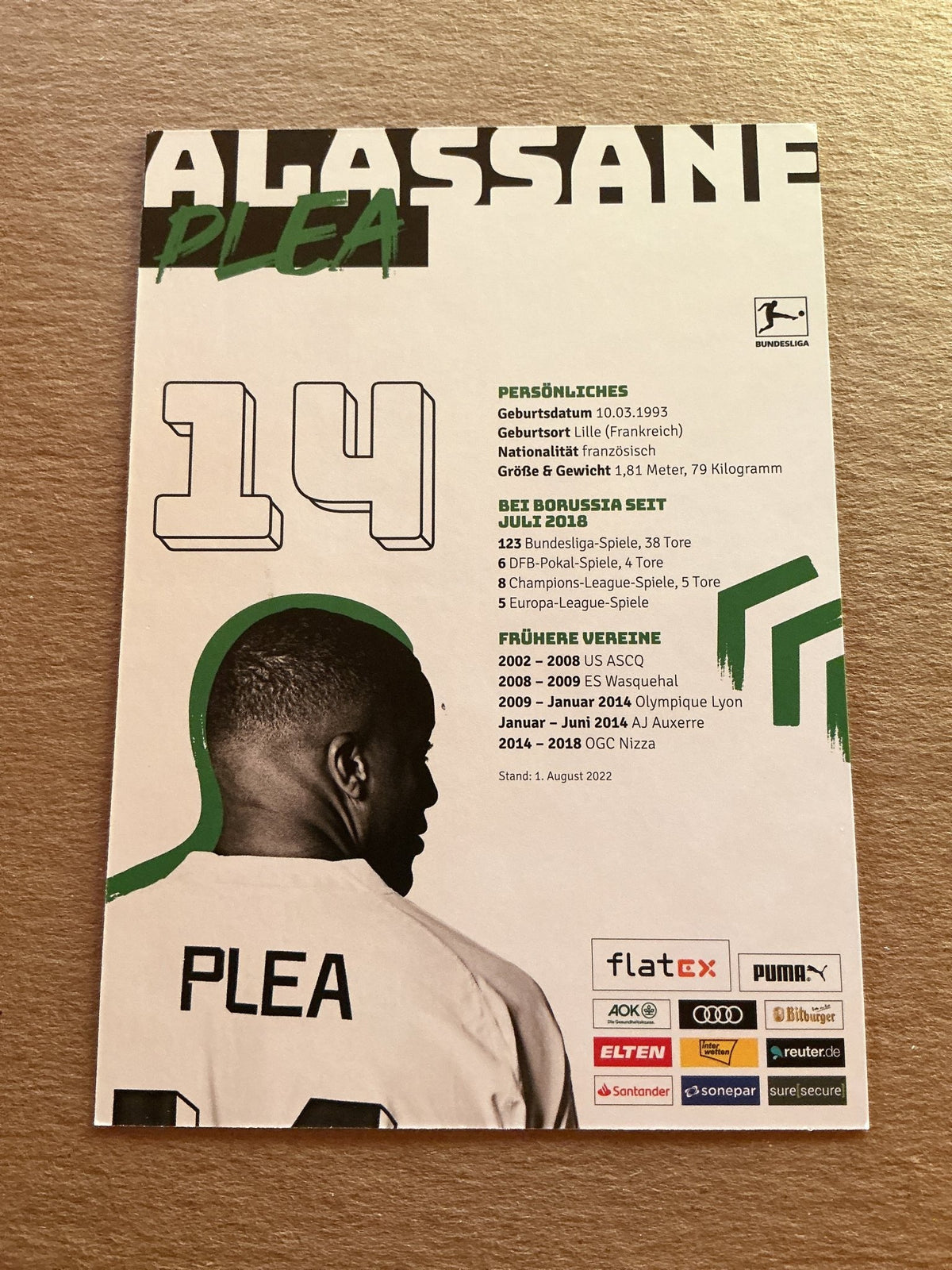 Alassane Plea, France 🇫🇷 Borussia Mönchengladbach 2022/23 hand signed - Autographs-World