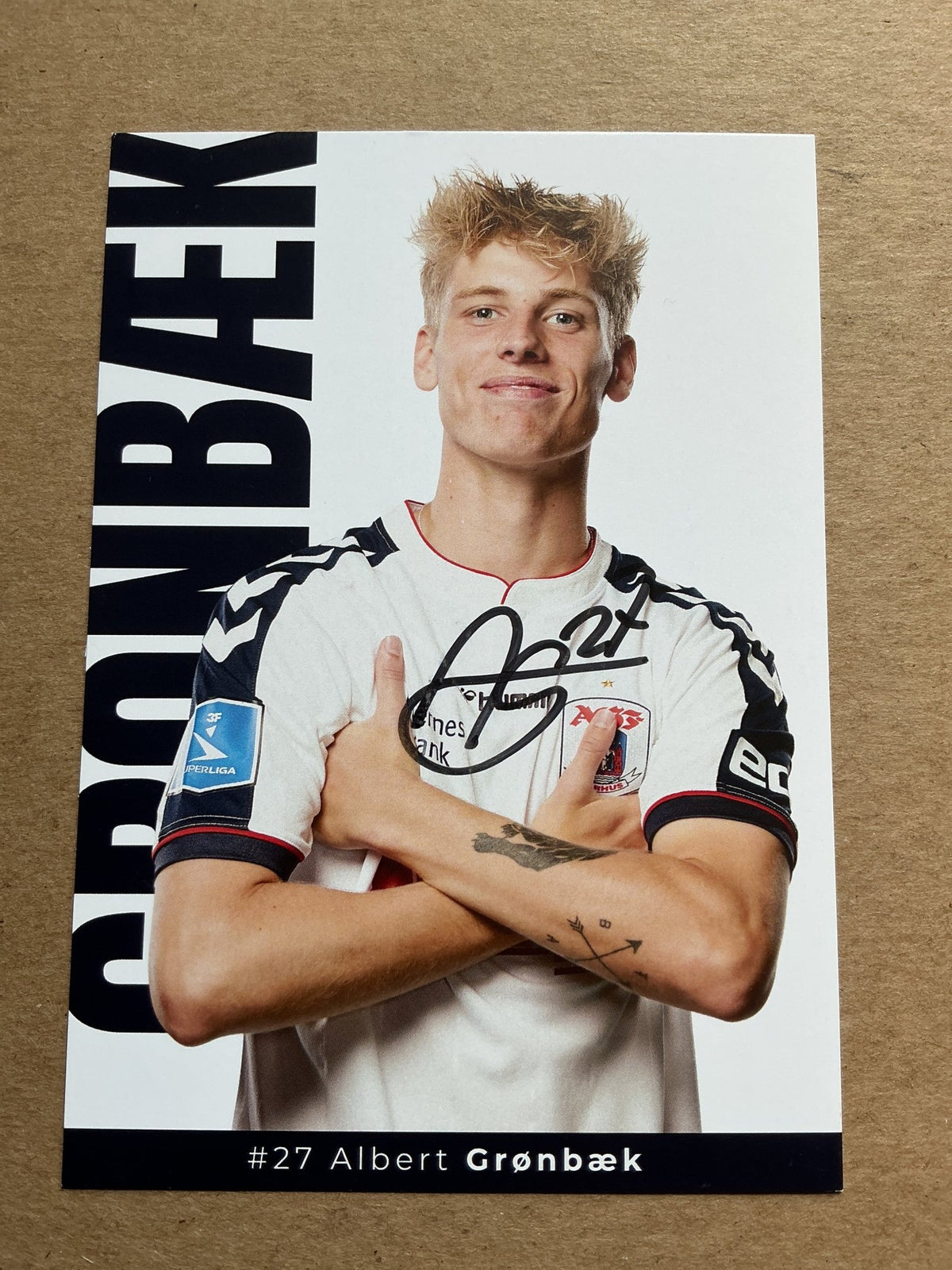 Albert Grønbæk, Denmark 🇩🇰 Aarhus GF 2021/22 hand signed - Autographs-World