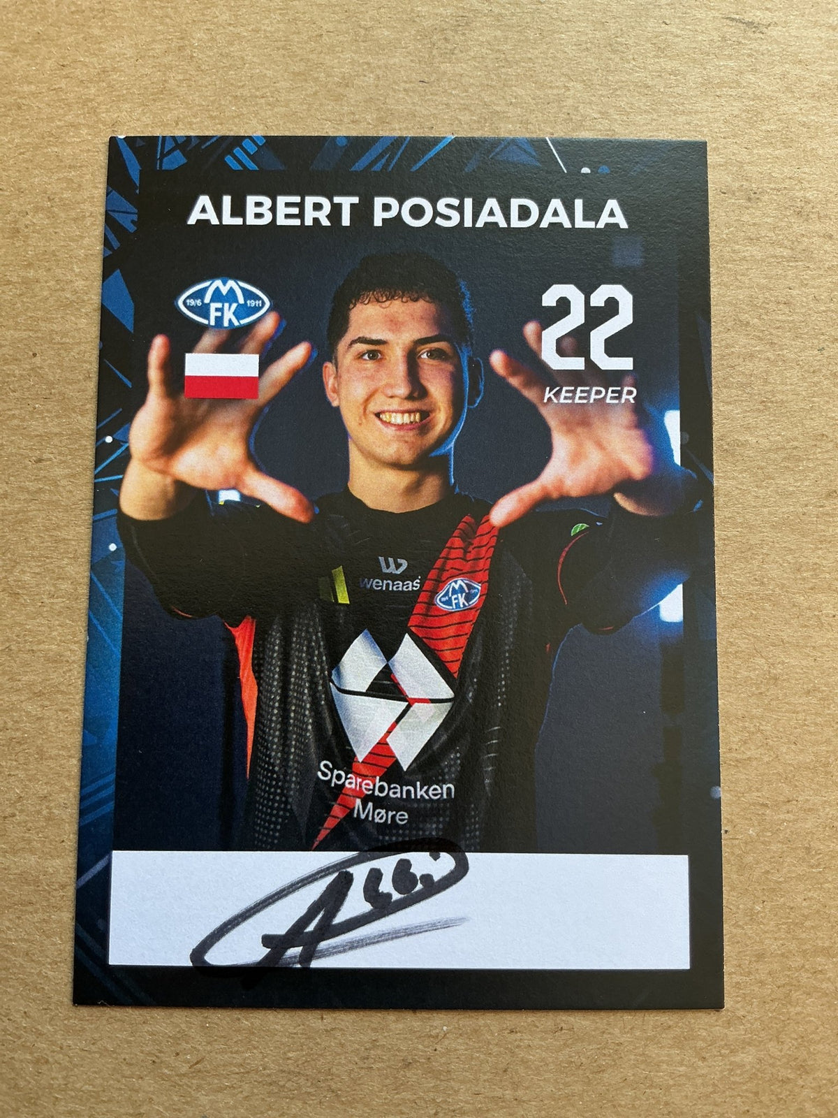 Albert Posiadala, Poland 🇵🇱 Molde FK 2024/25 hand signed - Autographs-World