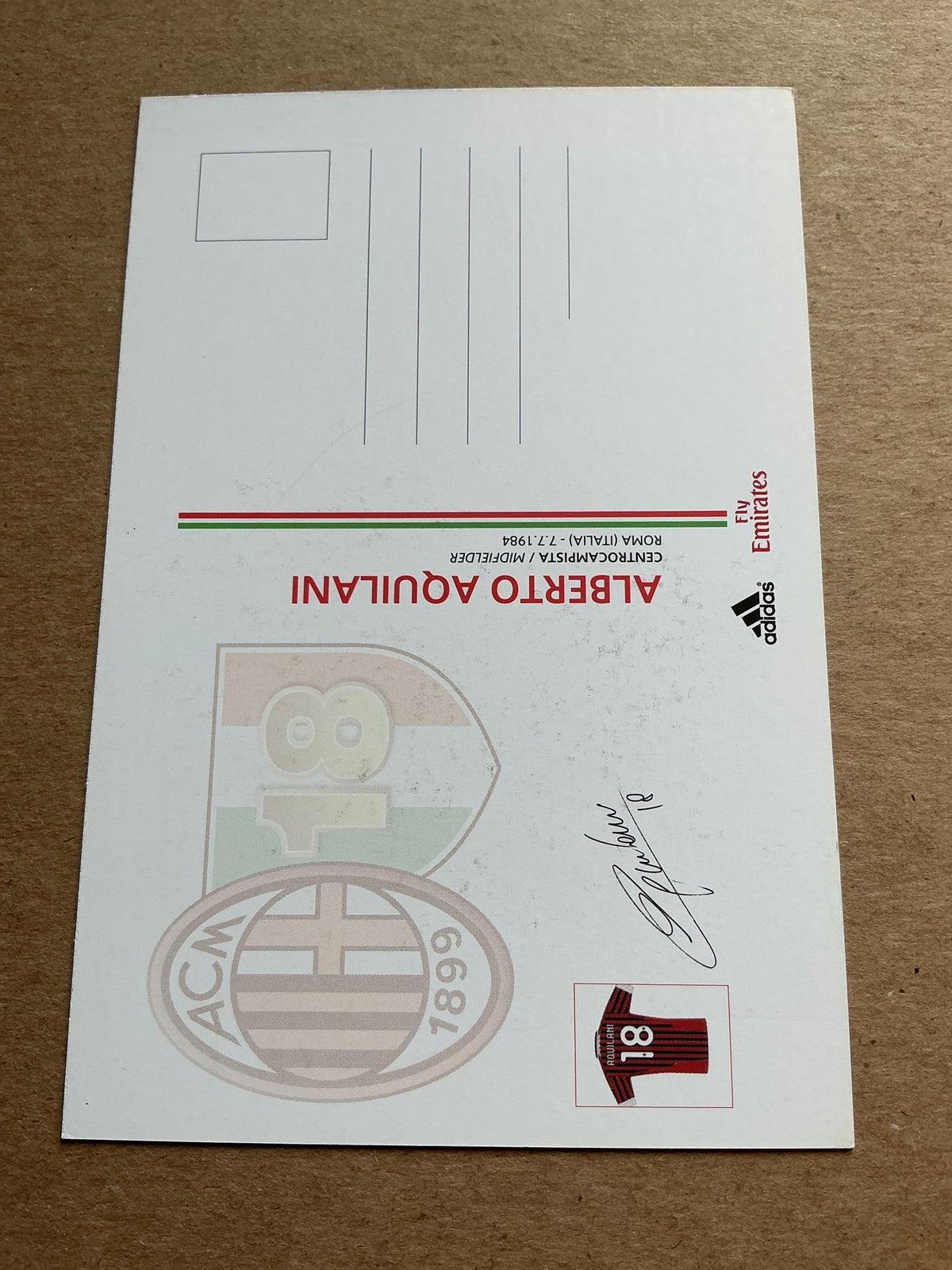 Alberto Aquilani, Italy 🇮🇹 AC Milan 2011/12 hand signed - Autographs-World